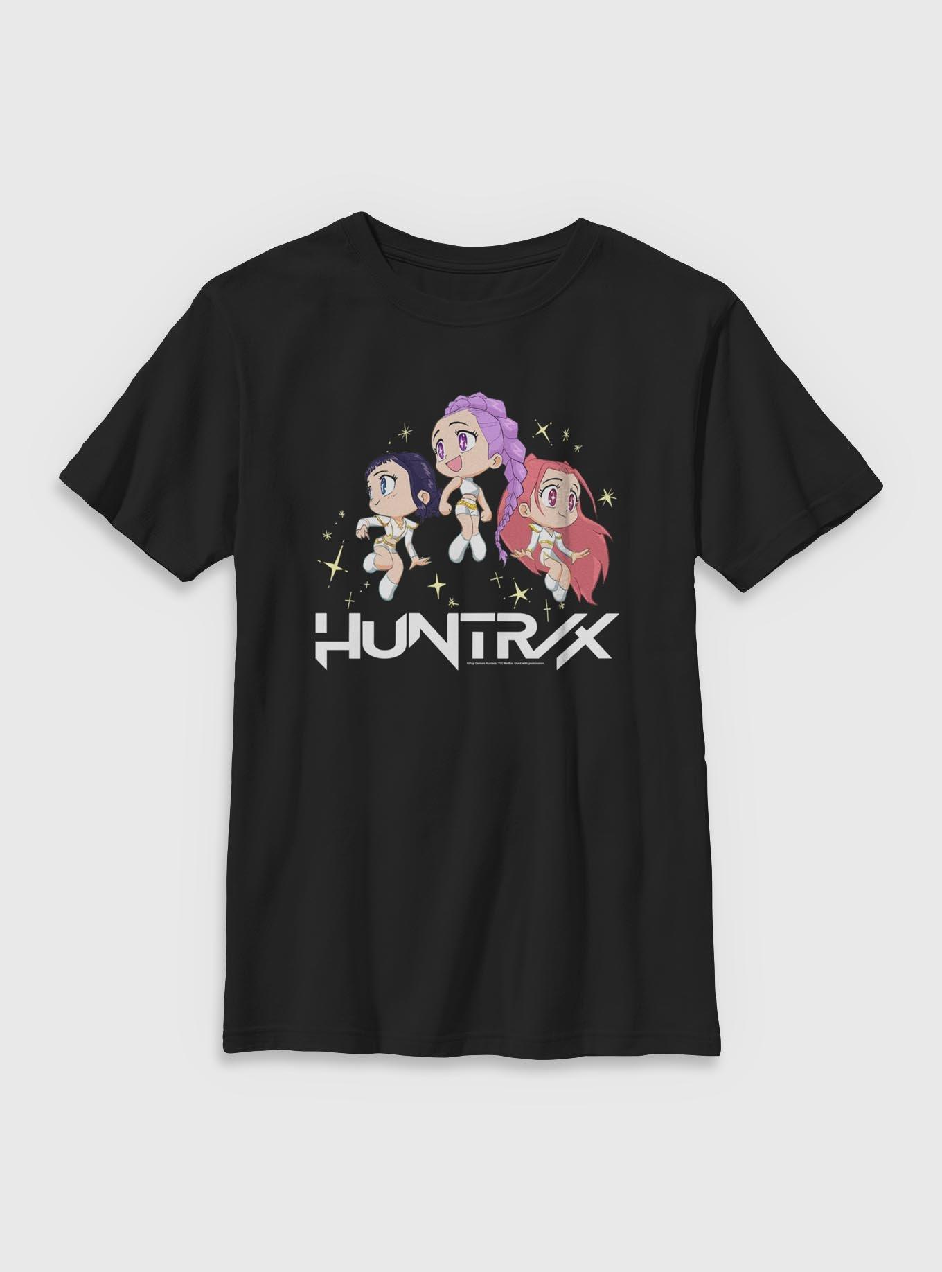 KPop Demon Hunters Chibi HUNTRX Floating In Stars Youth T-Shirt