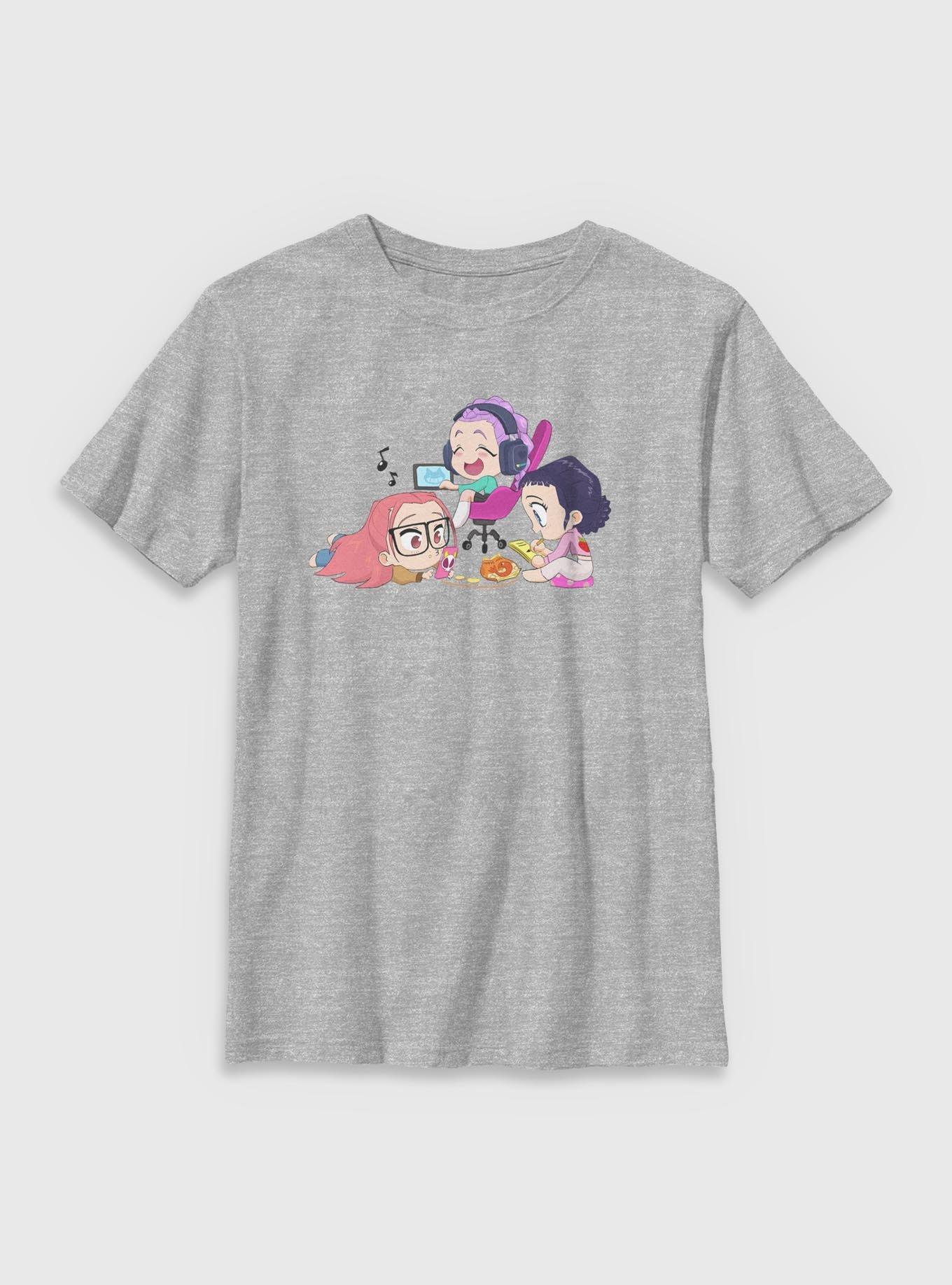 KPop Demon Hunters Chibi Huntrix Playing Youth T-Shirt, , hi-res