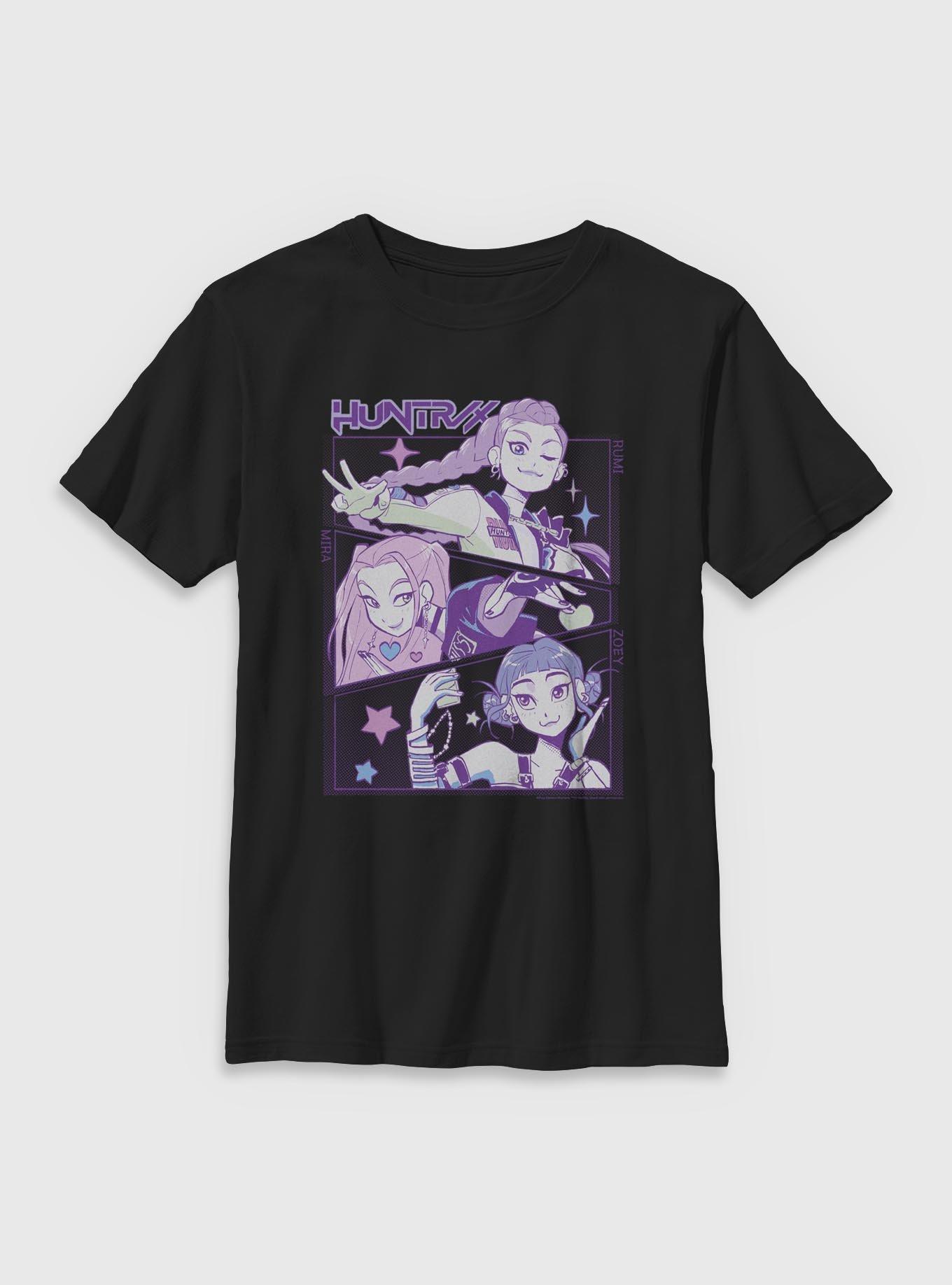 KPop Demon Hunters HUNTRX Group Panels Youth T-Shirt