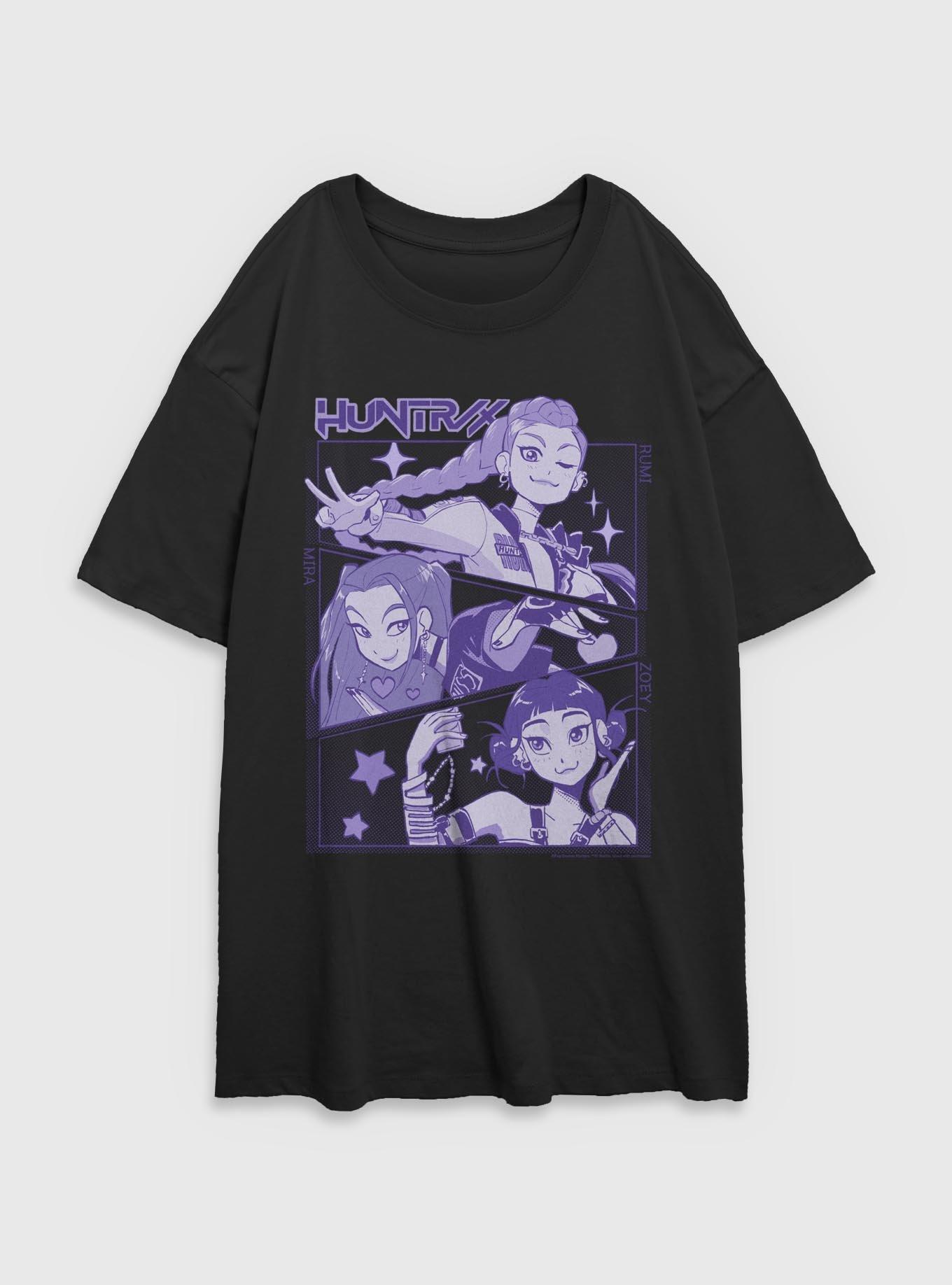 KPop Demon Hunters HUNTRX Panels Womens Oversized T-Shirt