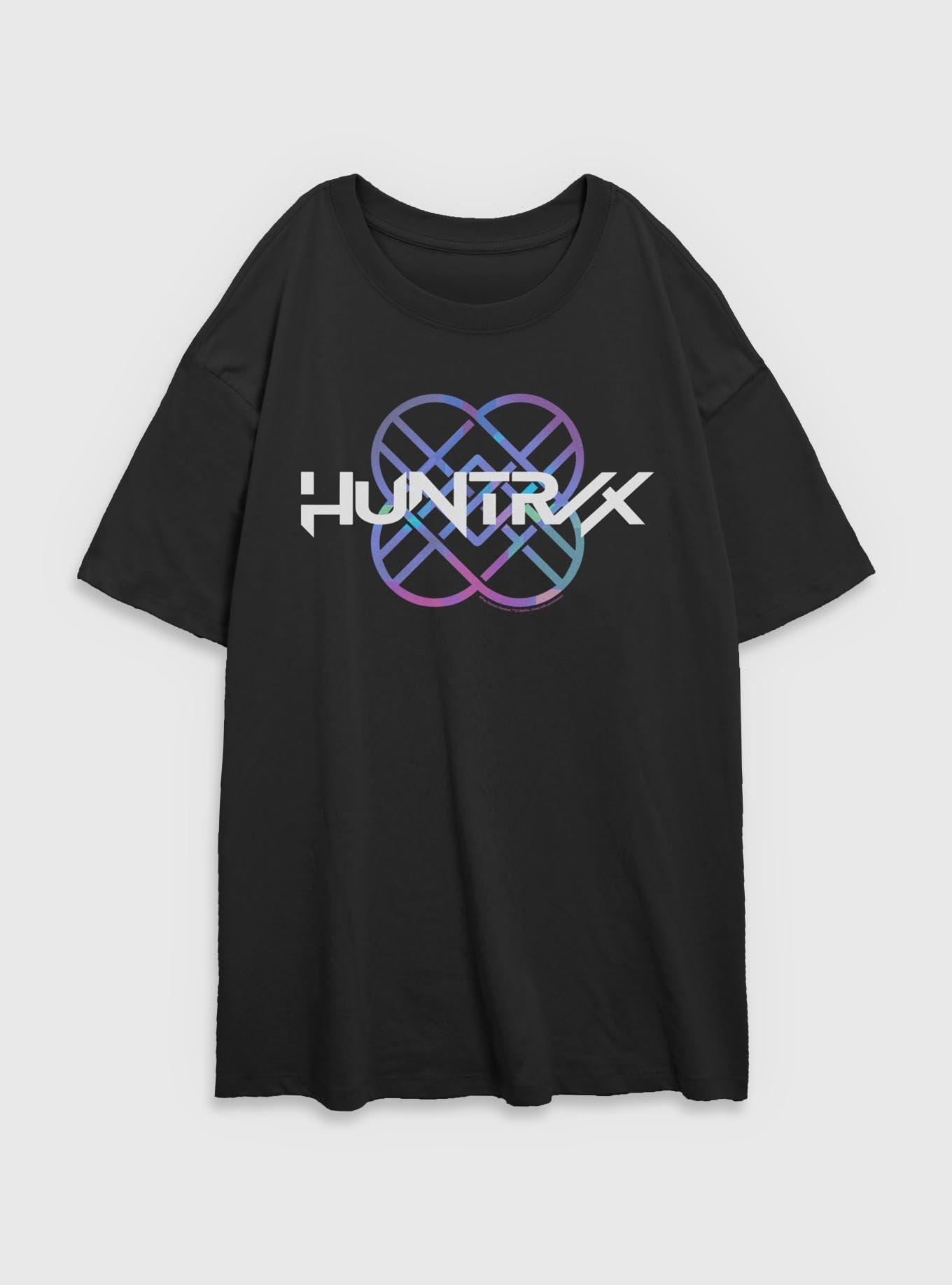 KPop Demon Hunters HUNTRX Logo Womens Oversized T-Shirt