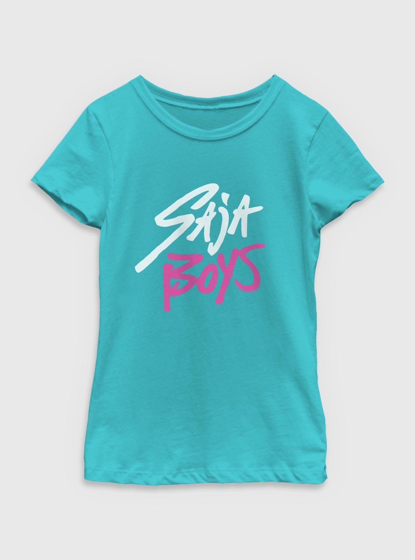 KPop Demon Hunters Saja Boys Logo Youth Girls T-Shirt, TAHI BLUE, hi-res