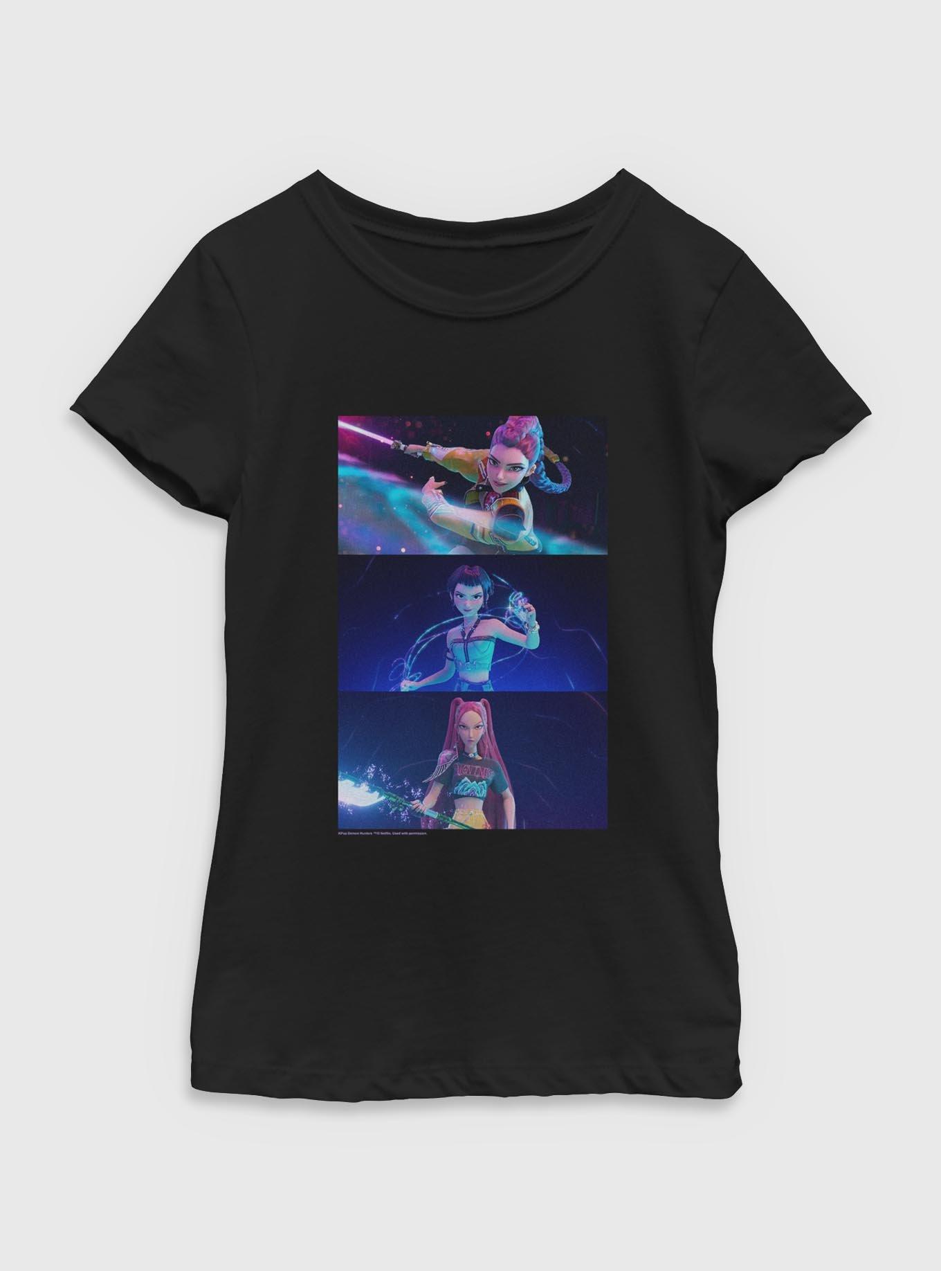 KPop Demon Hunters Huntrix Fight Scenes Youth Girls T-Shirt, , hi-res