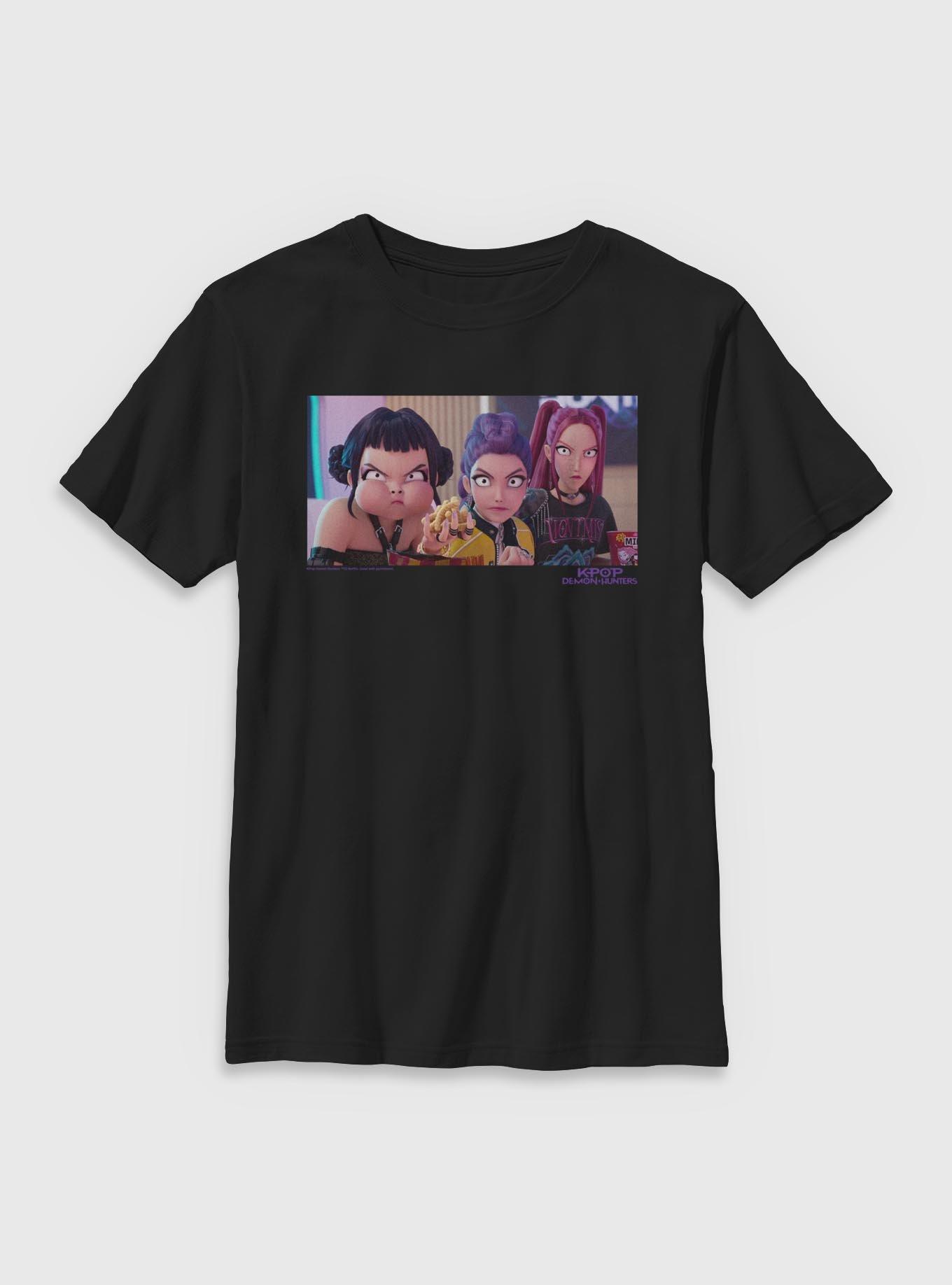 KPop Demon Hunters HUNTRX Angry Stares Youth T-Shirt