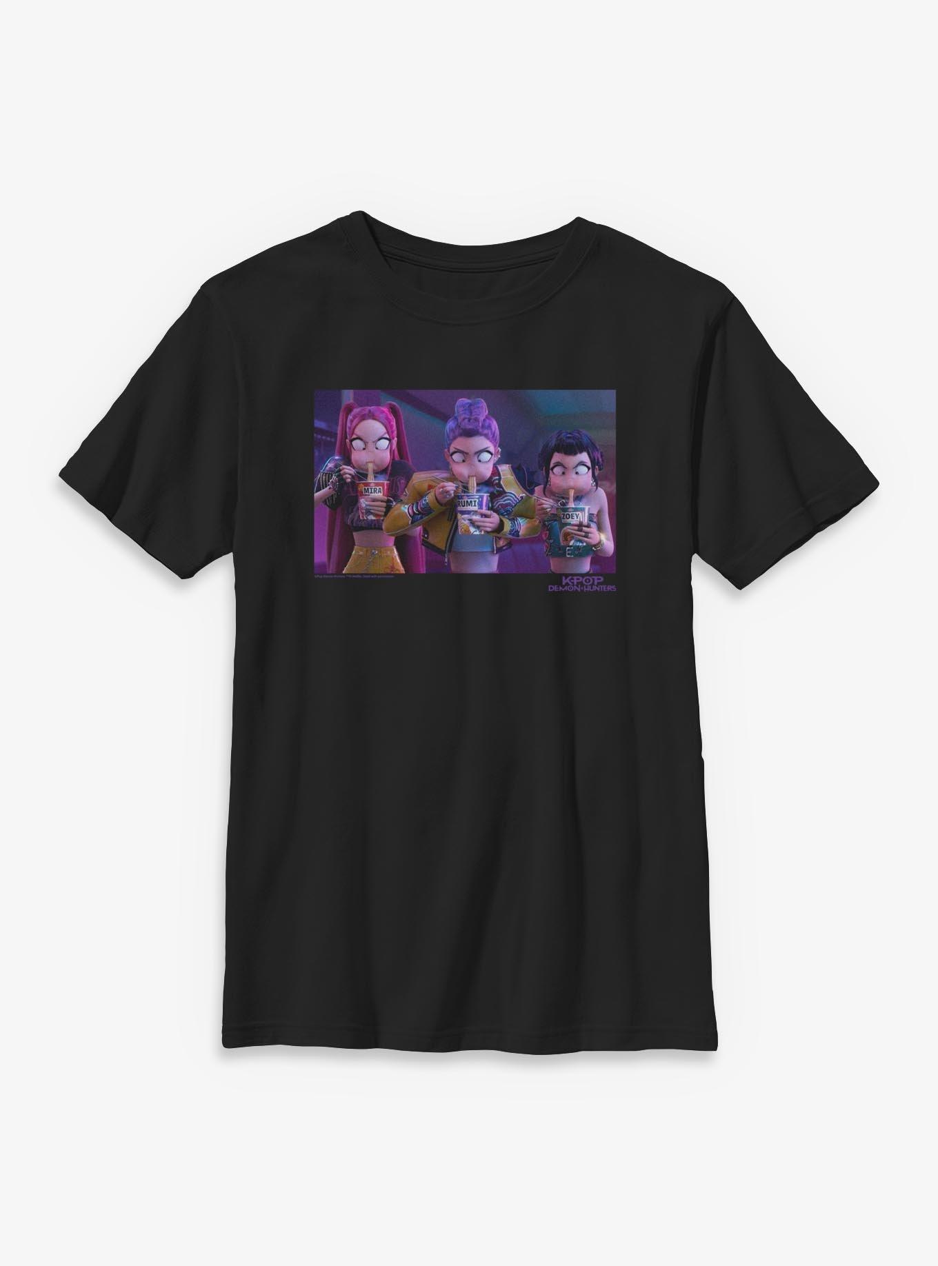 KPop Demon Hunters HUNTRX Food Break Youth T-Shirt