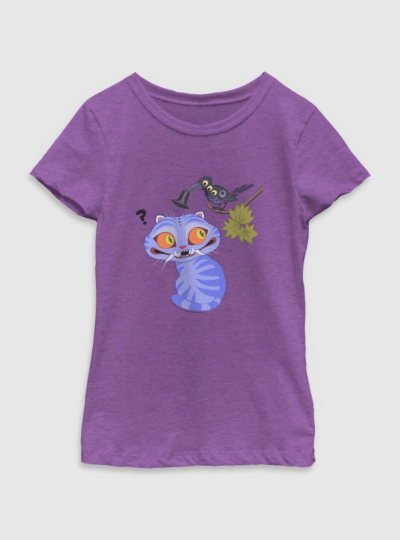 KPop Demon Hunters Derpy Tiger And Sussie Bird Youth Girls T-Shirt, , hi-res