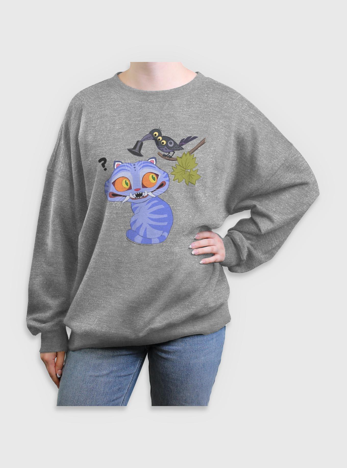 KPop Demon Hunters Derpy Tiger And Sussie Bird Womens Oversized Sweatshirt, , hi-res