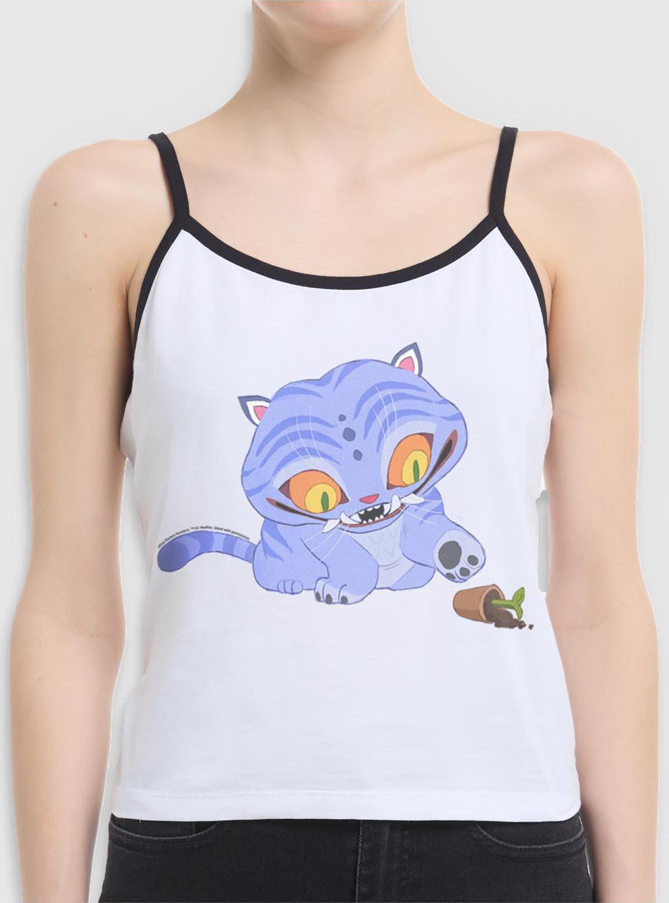 KPop Demon Hunters Chibi Derpy Tiger And Plant Womens Cami, , hi-res