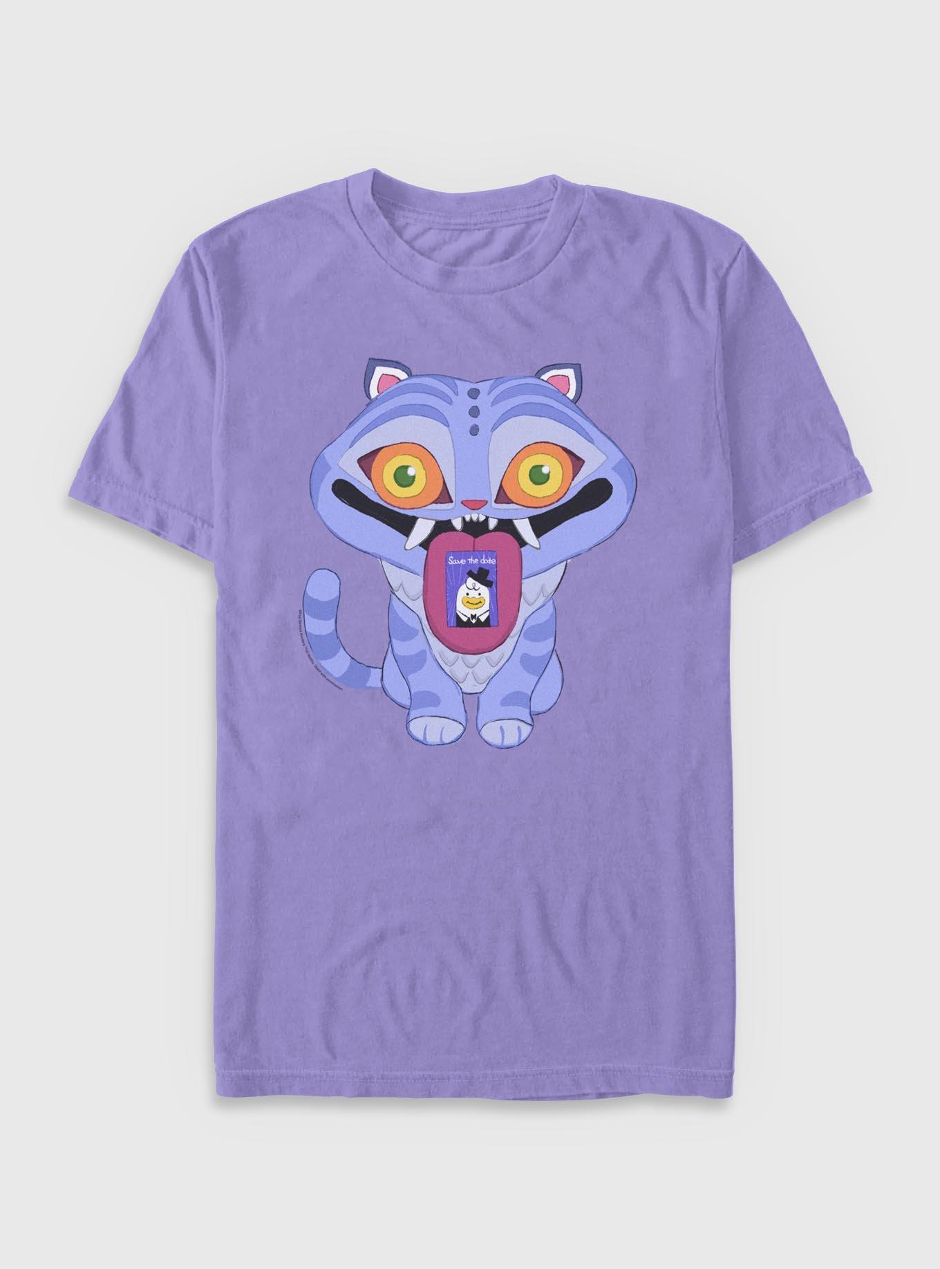 KPop Demon Hunters Chibi Derpy Tiger Save The Date Message Garment Dye T-Shirt, , hi-res