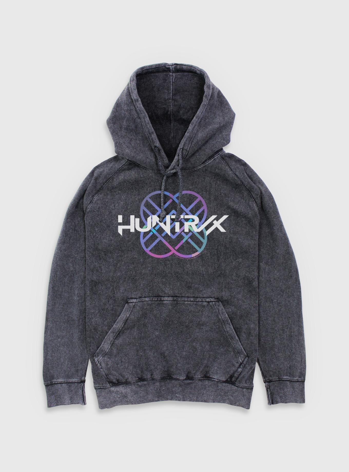 KPop Demon Hunters Huntrix Logo Mineral Wash Hoodie, , hi-res