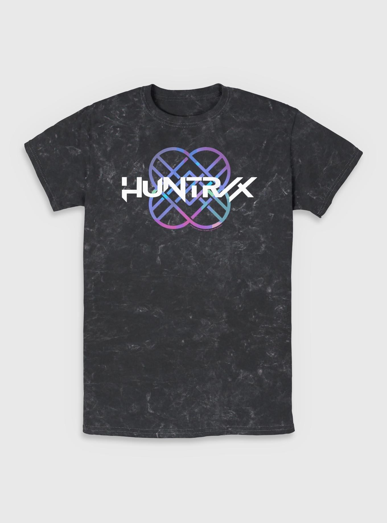 KPop Demon Hunters HUNTR/X Logo Mineral Wash T-Shirt, , hi-res
