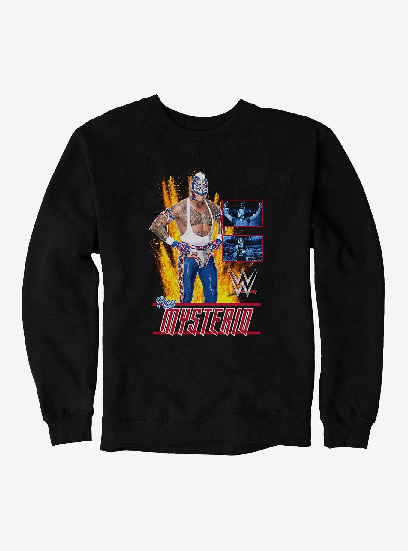 WWE Rey Mysterio Explosive Portrait Sweatshirt, BLACK, hi-res