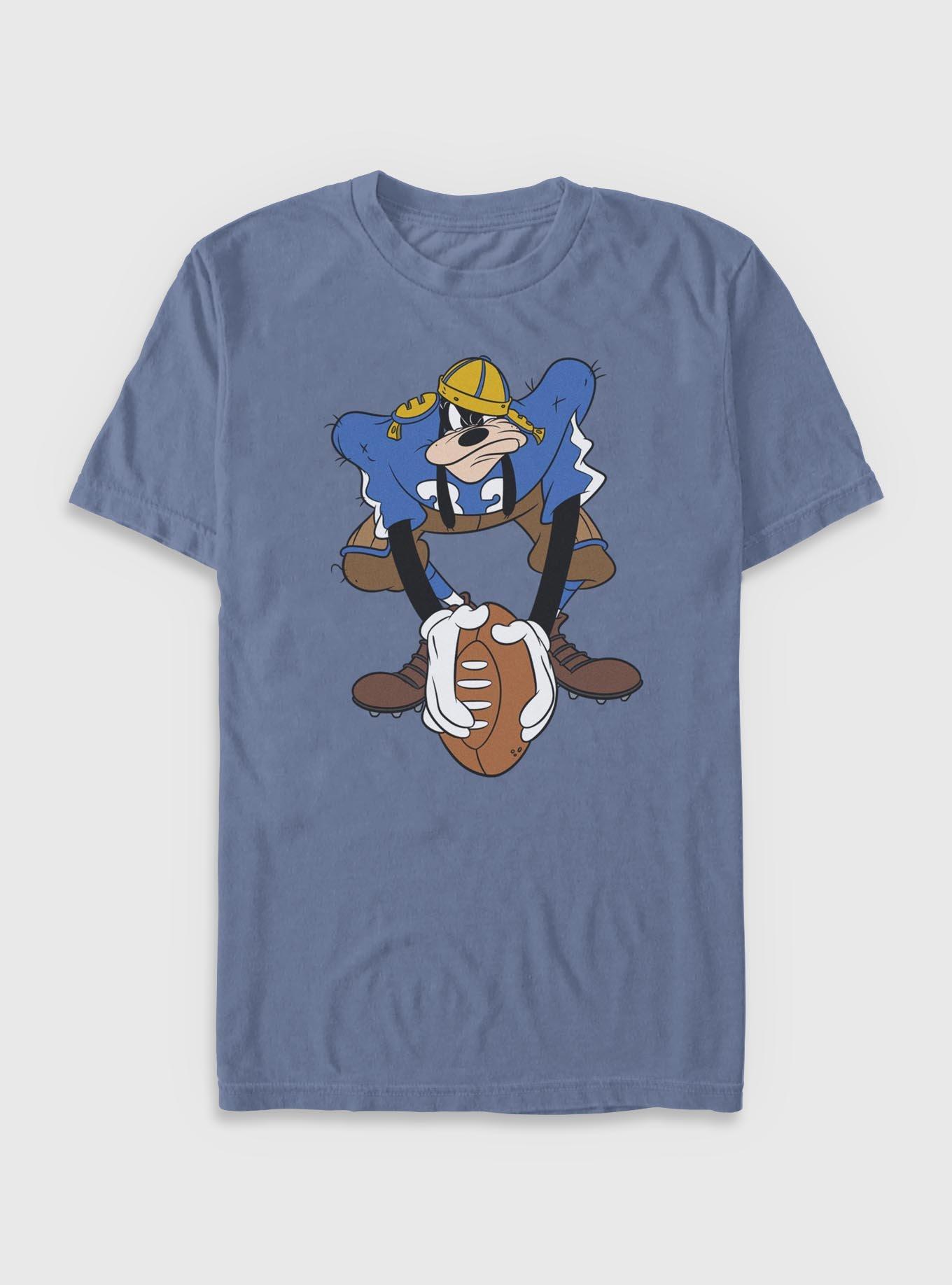 Disney Mickey Mouse Goofy Football Ready Garment Dye T-Shirt, BLUEJEAN, hi-res