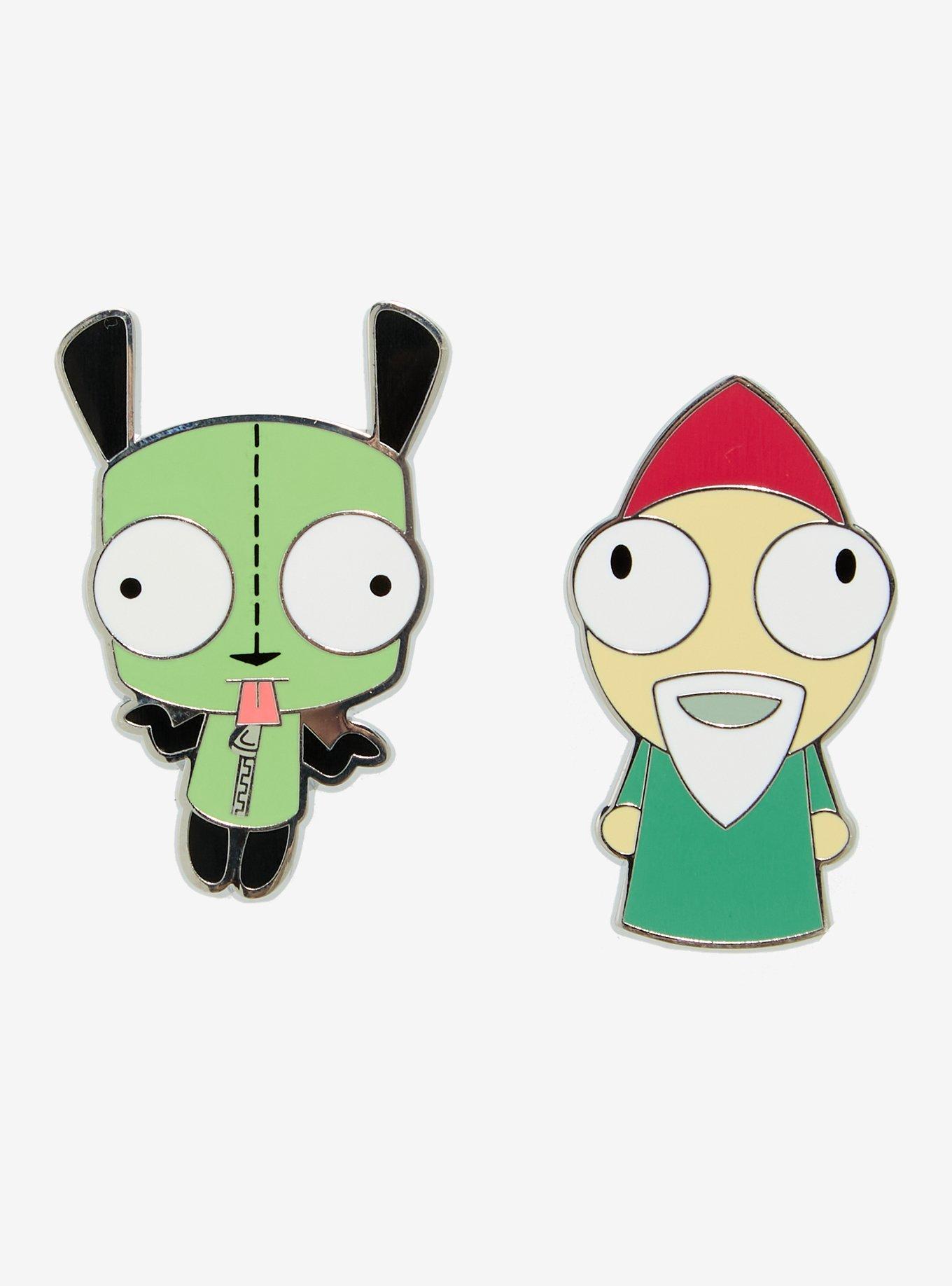 Invader Zim GIR & Gnome Enamel Pin Set | Hot Topic