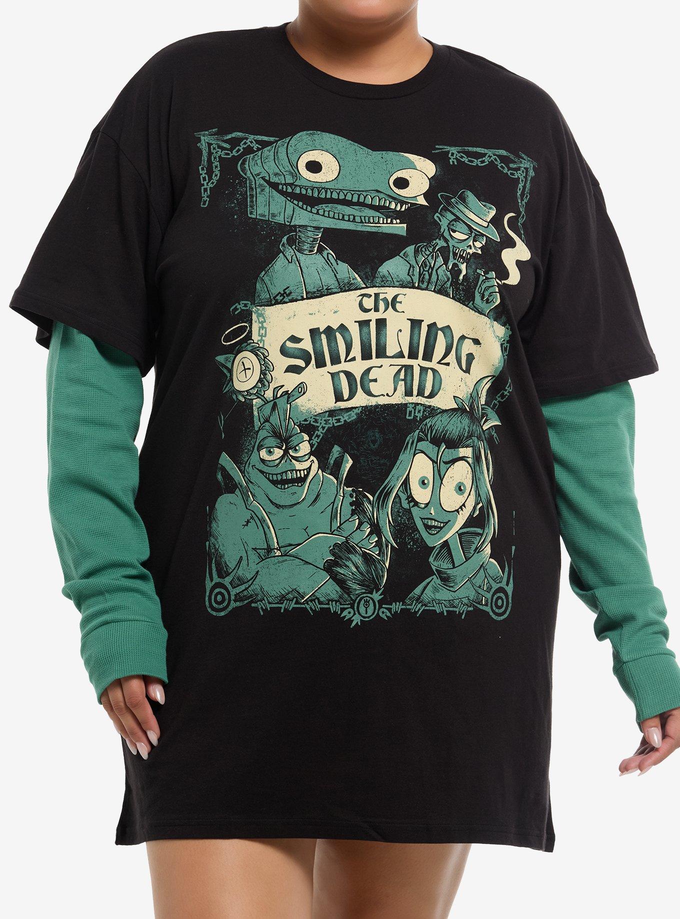 The Gaslight District Smiling Dead Twofer Dress Plus Size, , hi-res