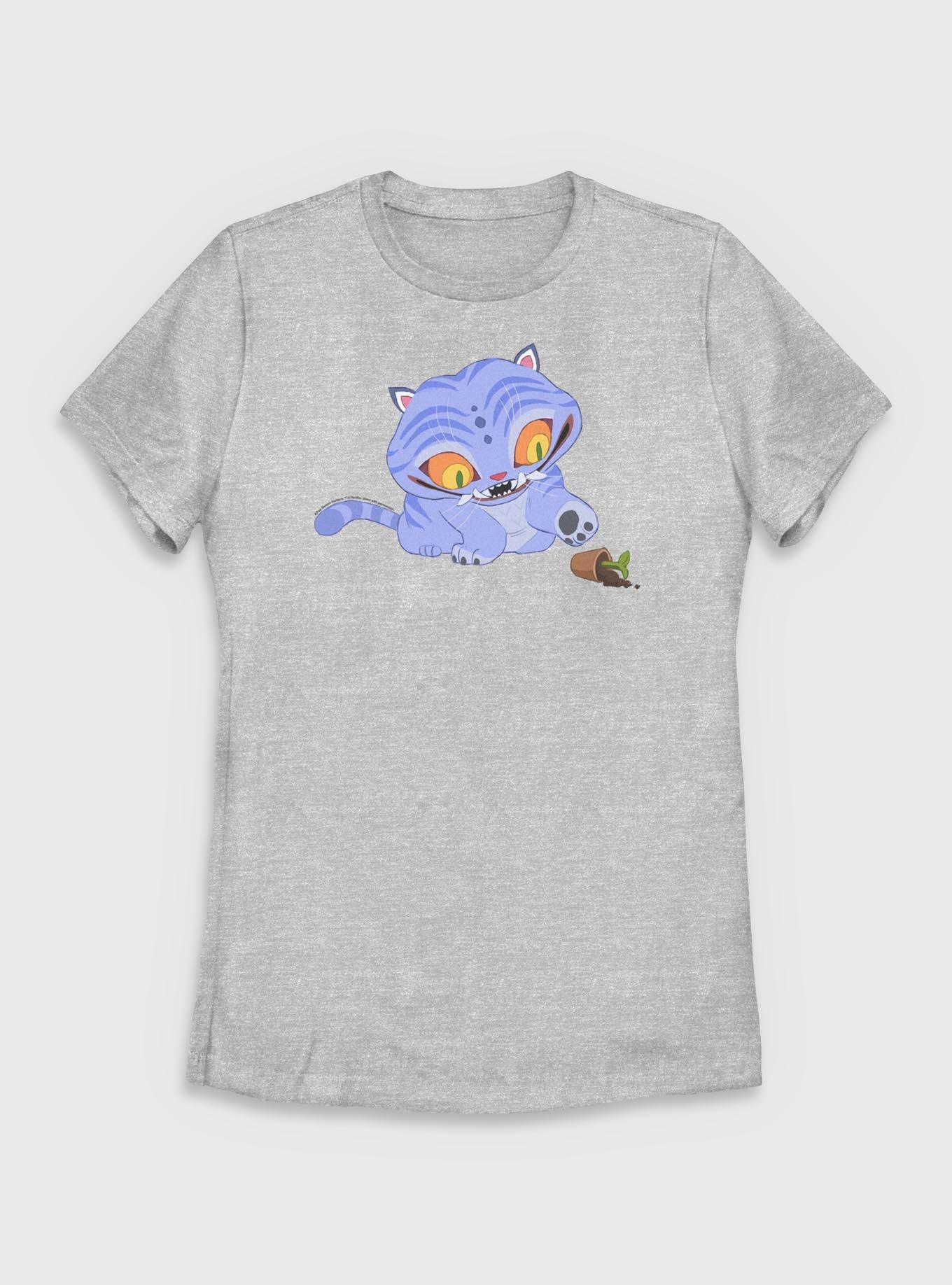 KPop Demon Hunters Chibi Derpy Tiger And Plant Womens T-Shirt, , hi-res