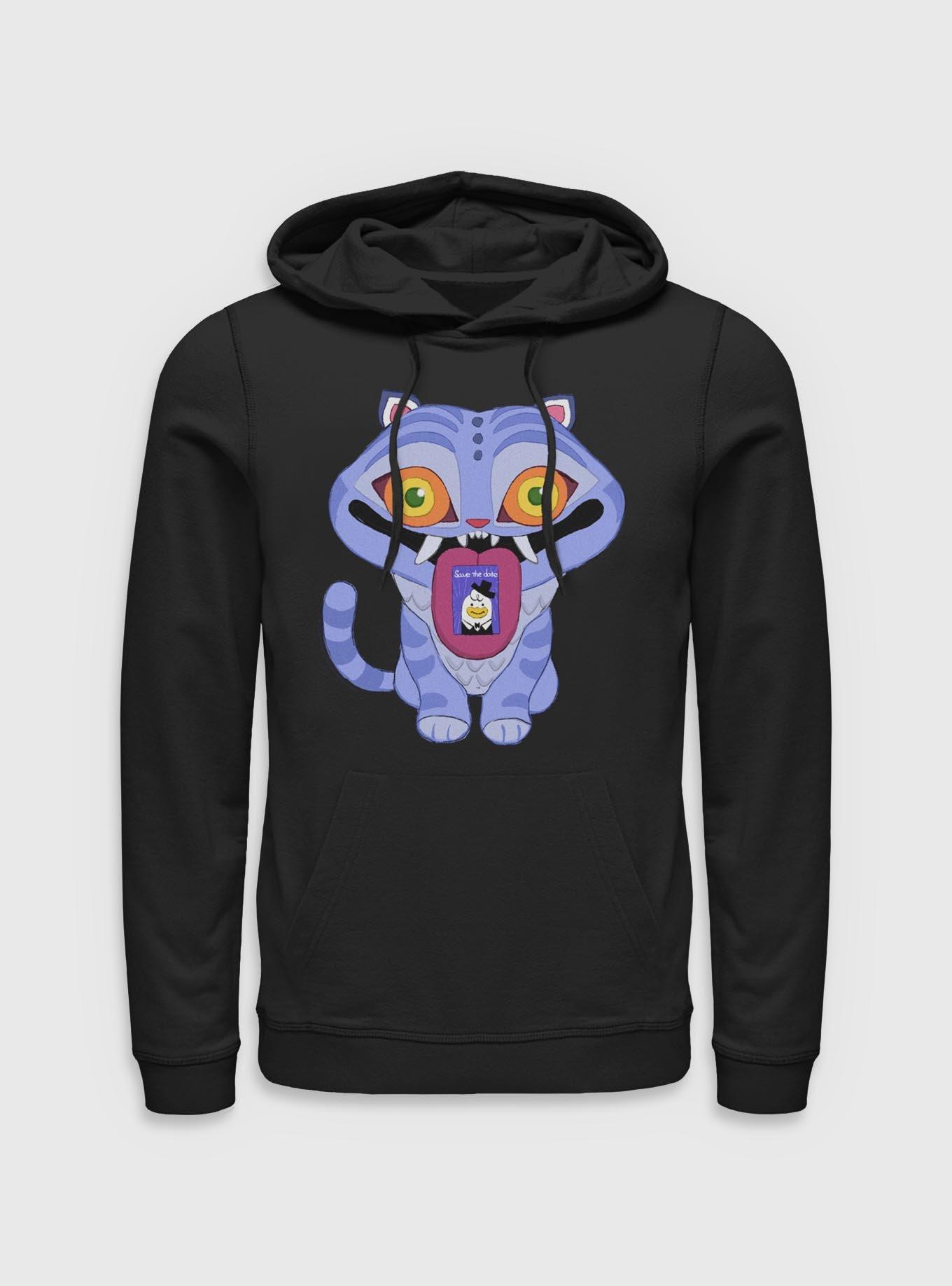 KPop Demon Hunters Chibi Derpy Tiger Save The Date Message Hoodie