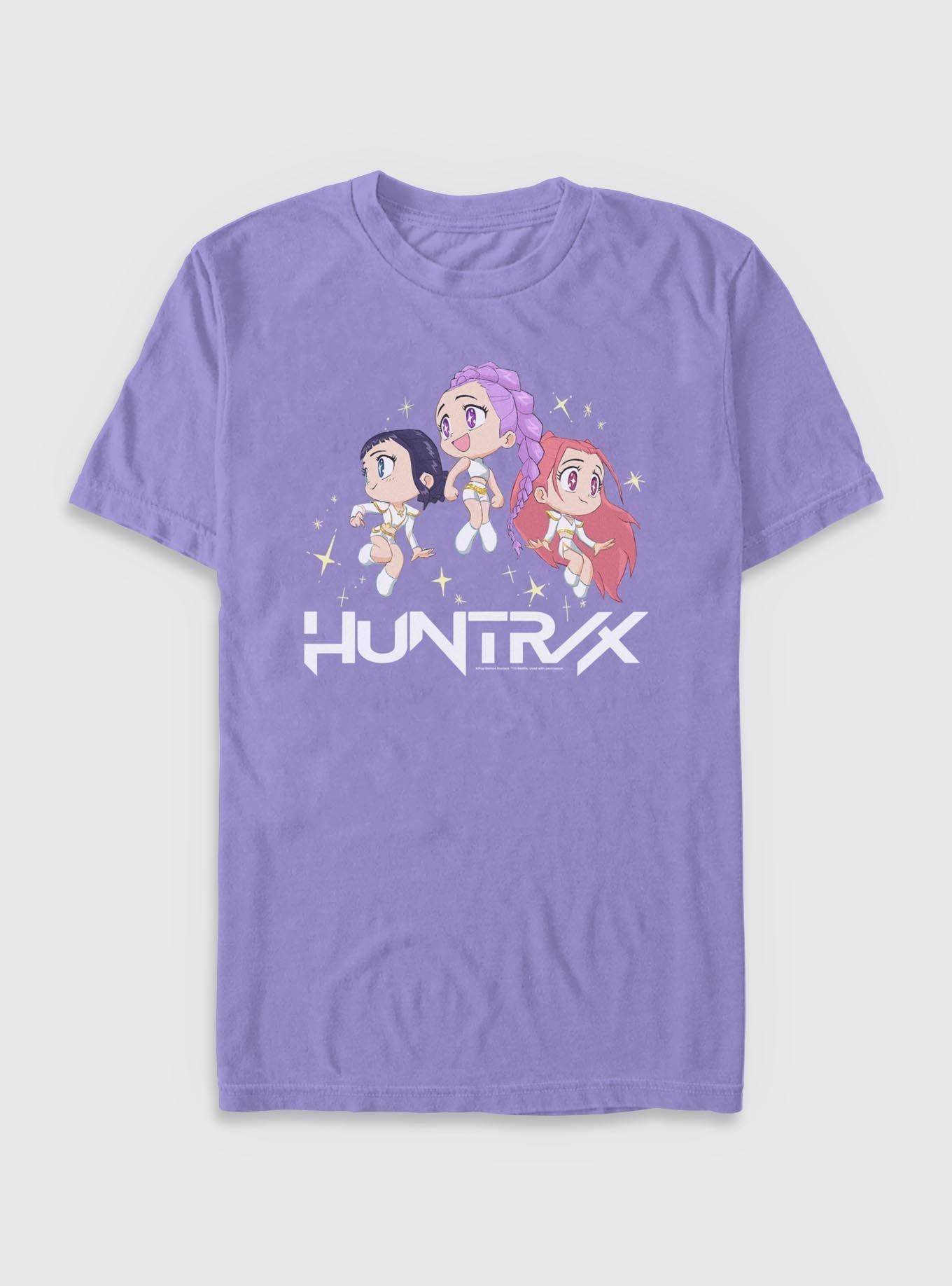 KPop Demon Hunters Chibi Huntrix Floating In Stars Garment Dye T-Shirt, , hi-res