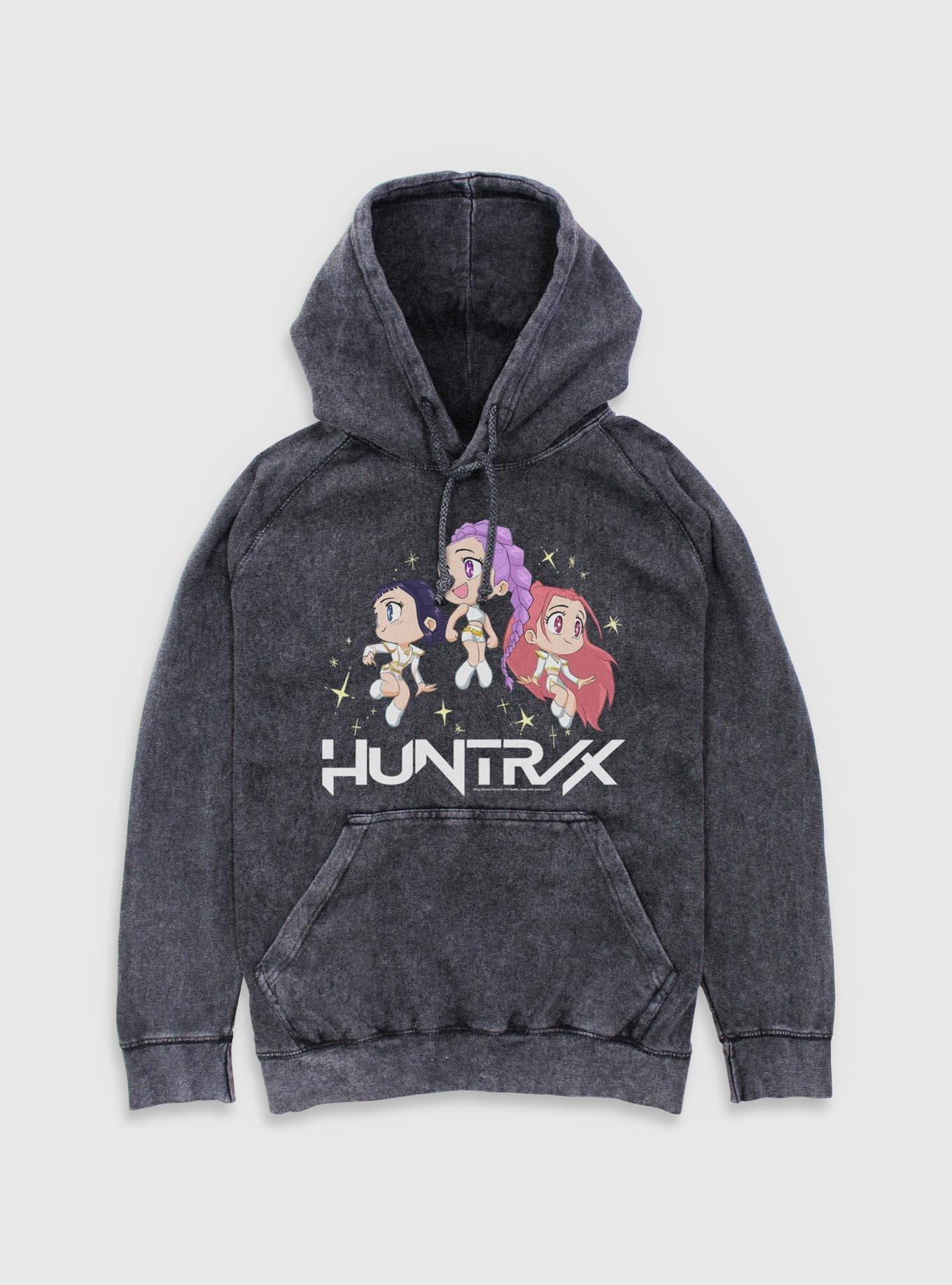 KPop Demon Hunters Chibi Huntrix Floating In Stars Mineral Wash Hoodie, , hi-res
