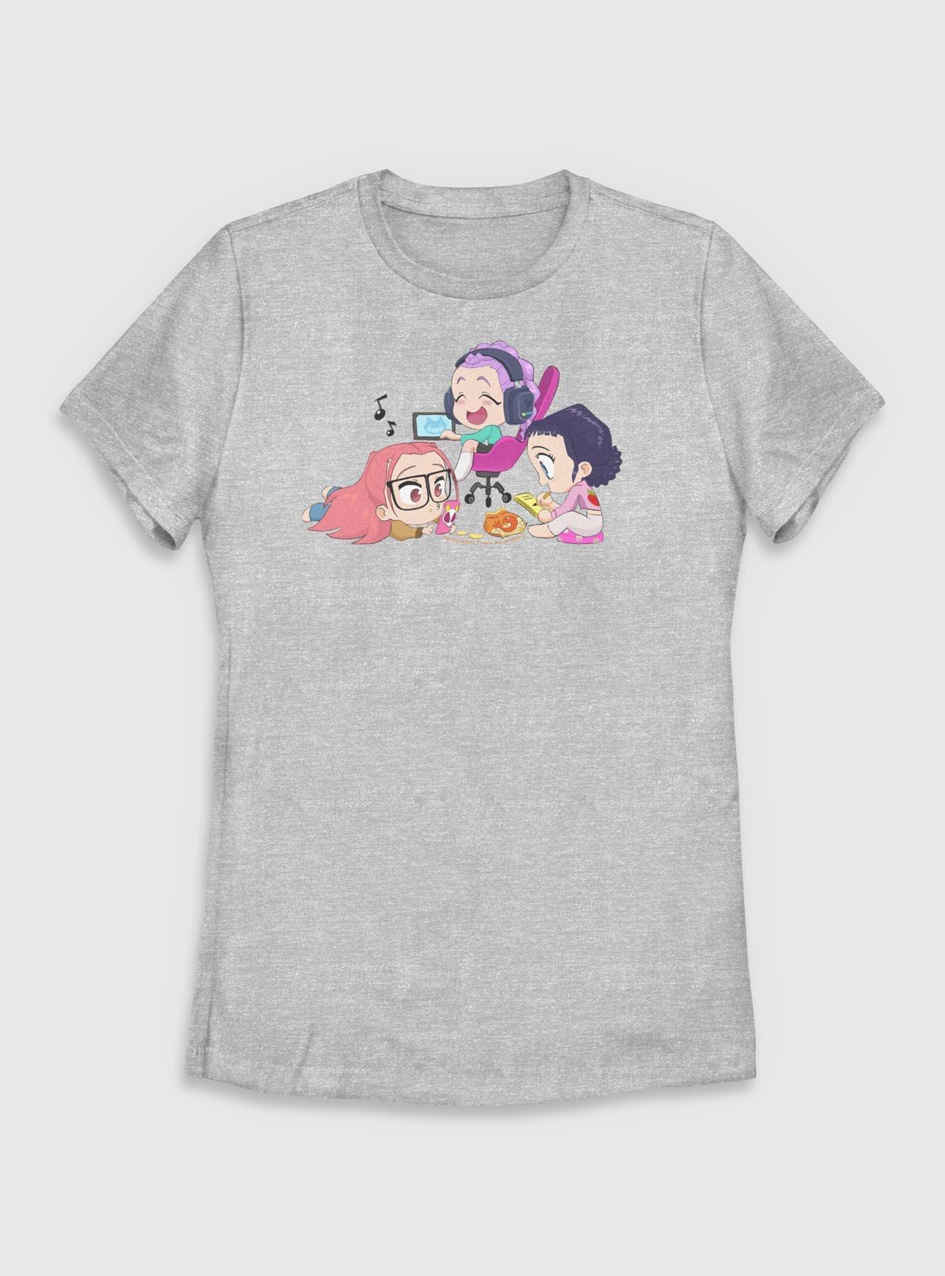 KPop Demon Hunters Chibi Huntrix Playing Womens T-Shirt, , hi-res