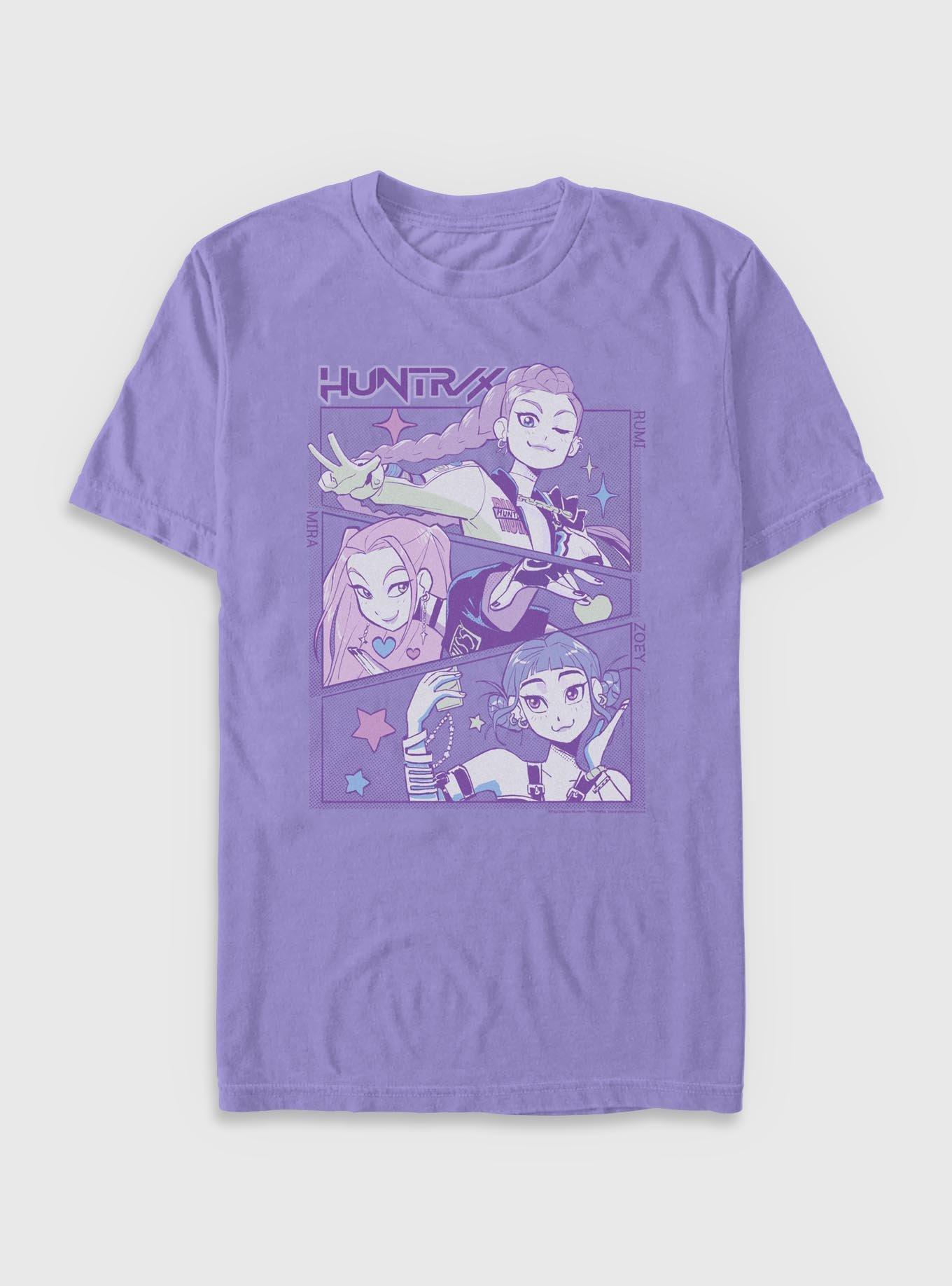 KPop Demon Hunters Huntrix Group Panels Garment Dye T-Shirt, , hi-res