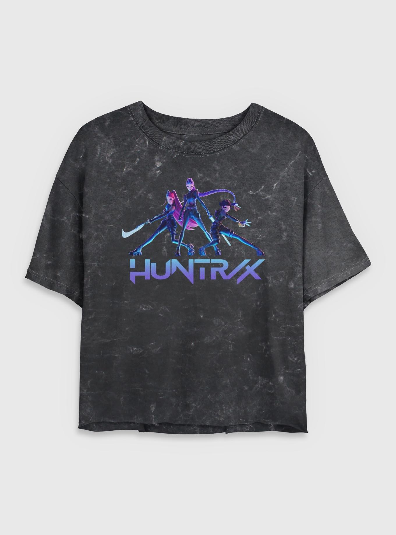KPop Demon Hunters Battle Huntrix Mineral Wash Womens Crop T-Shirt, , hi-res