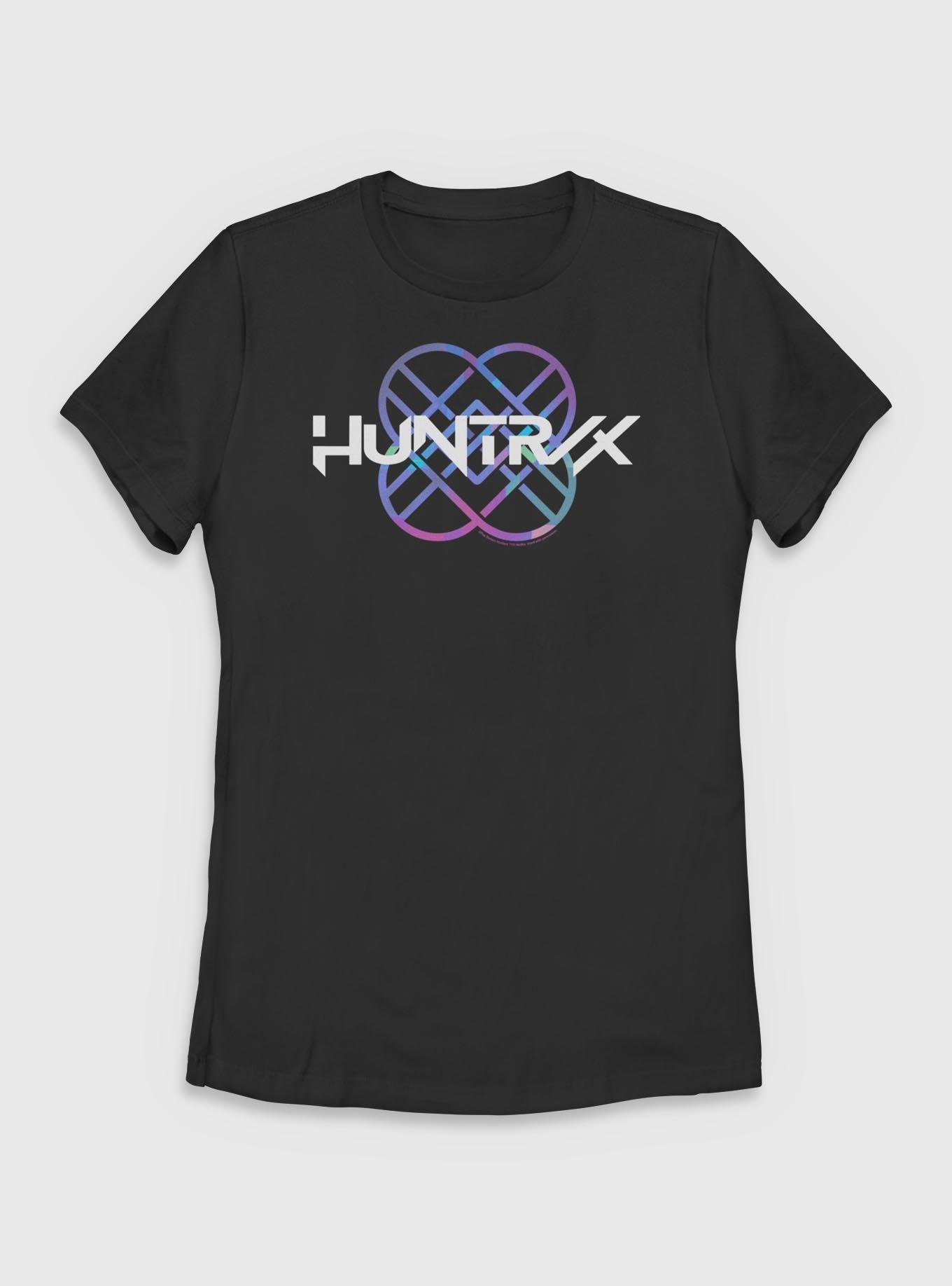 T-shirt Kpop Demon Hunters - Logo Huntrix, 100% Coton, Unisexe, Coupe Streetwear