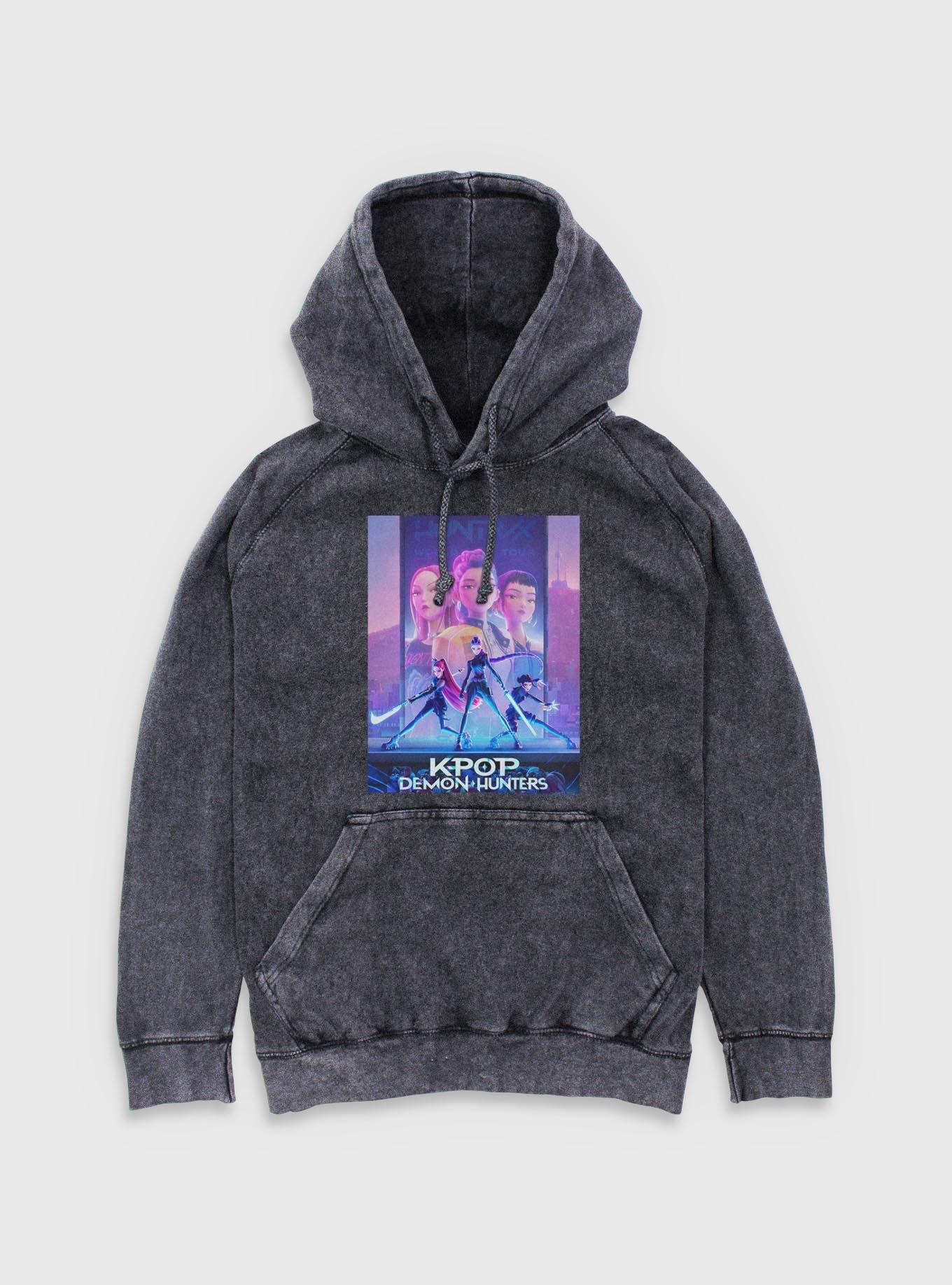KPop Demon Hunters Poster Mineral Wash Hoodie, , hi-res