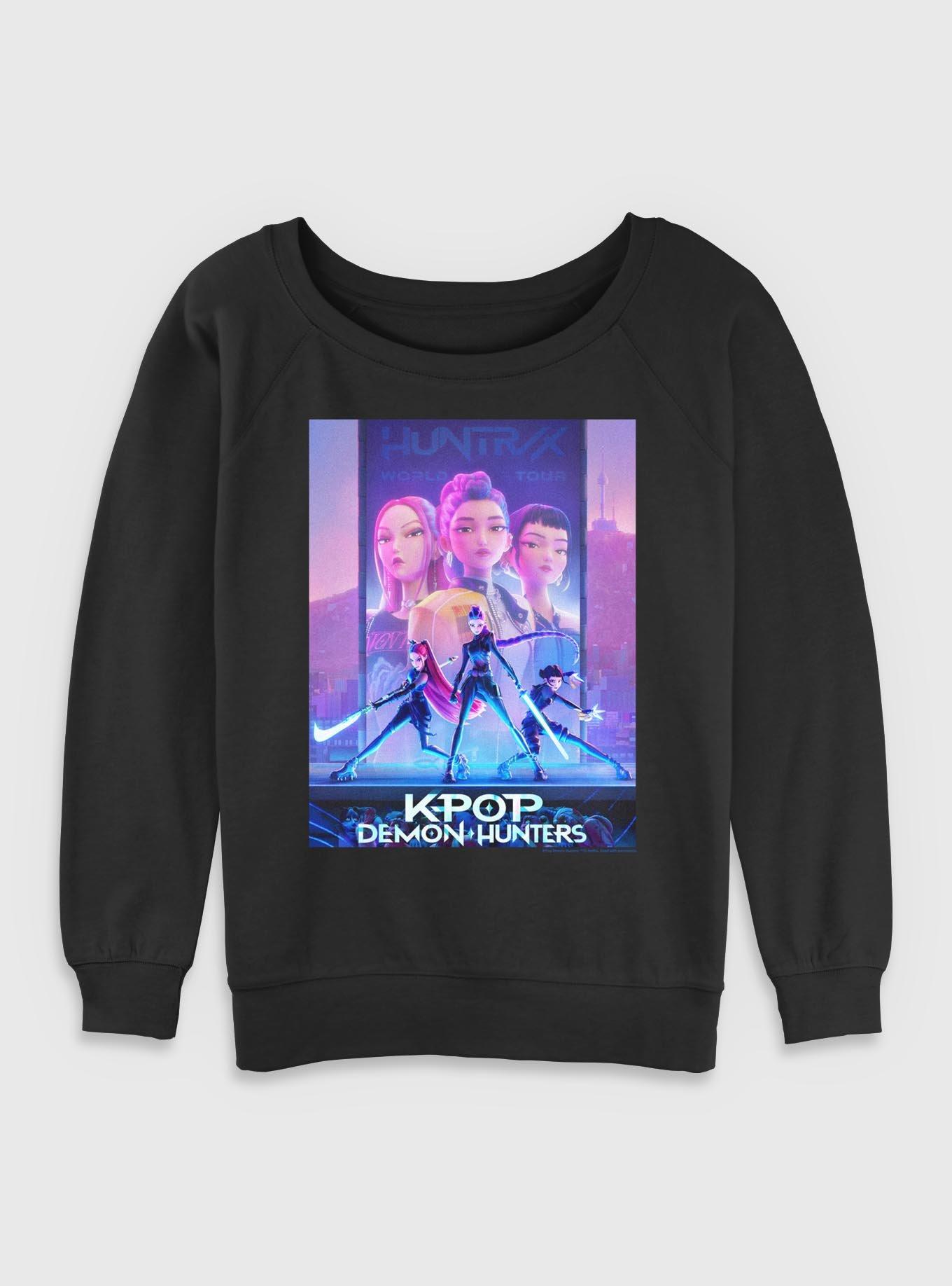 KPop Demon Hunters Poster Womens Slouchy Sweatshirt, , hi-res