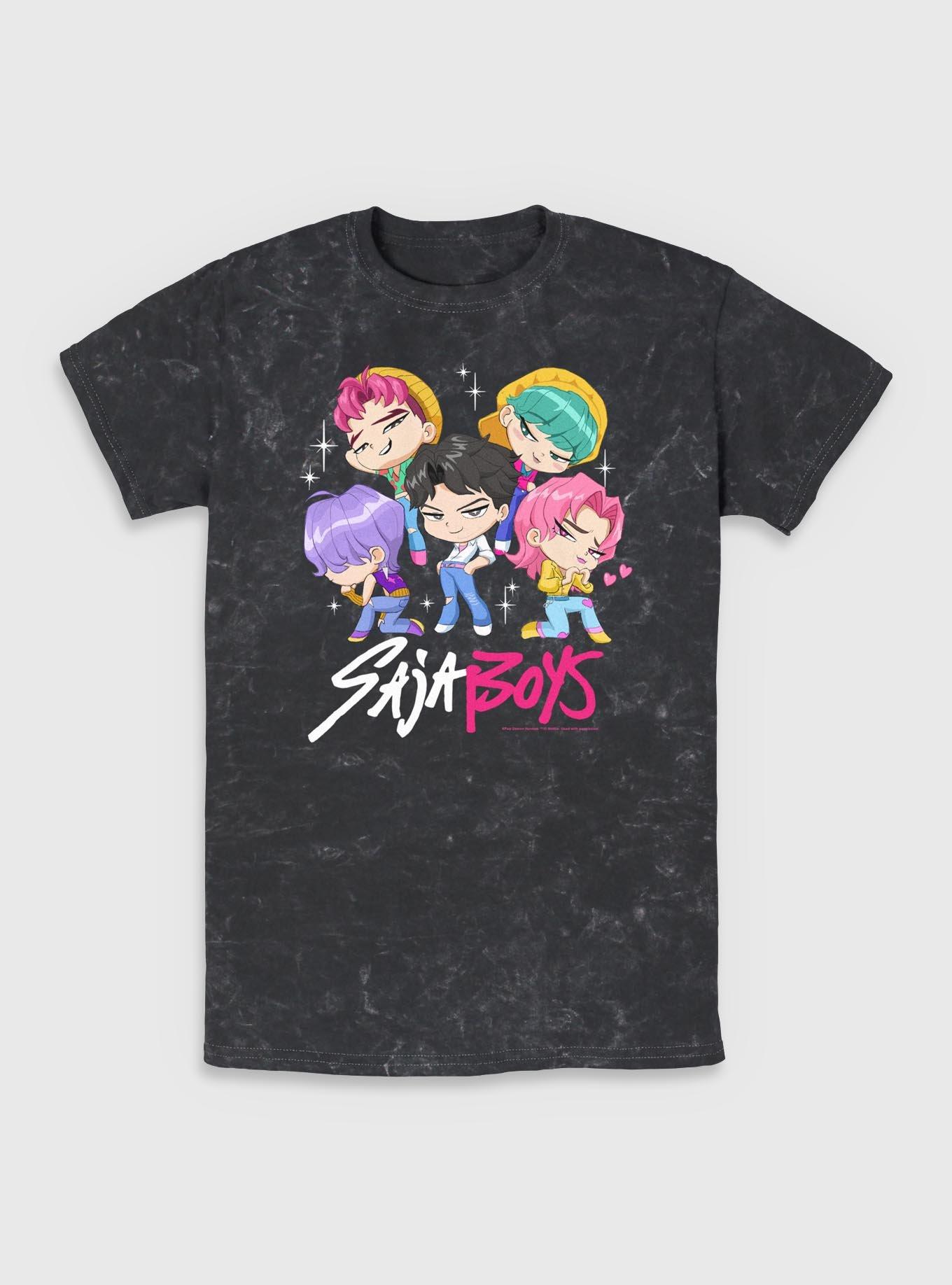 KPop Demon Hunters Chibi Saja Boys Group Mineral Wash T-Shirt, , hi-res