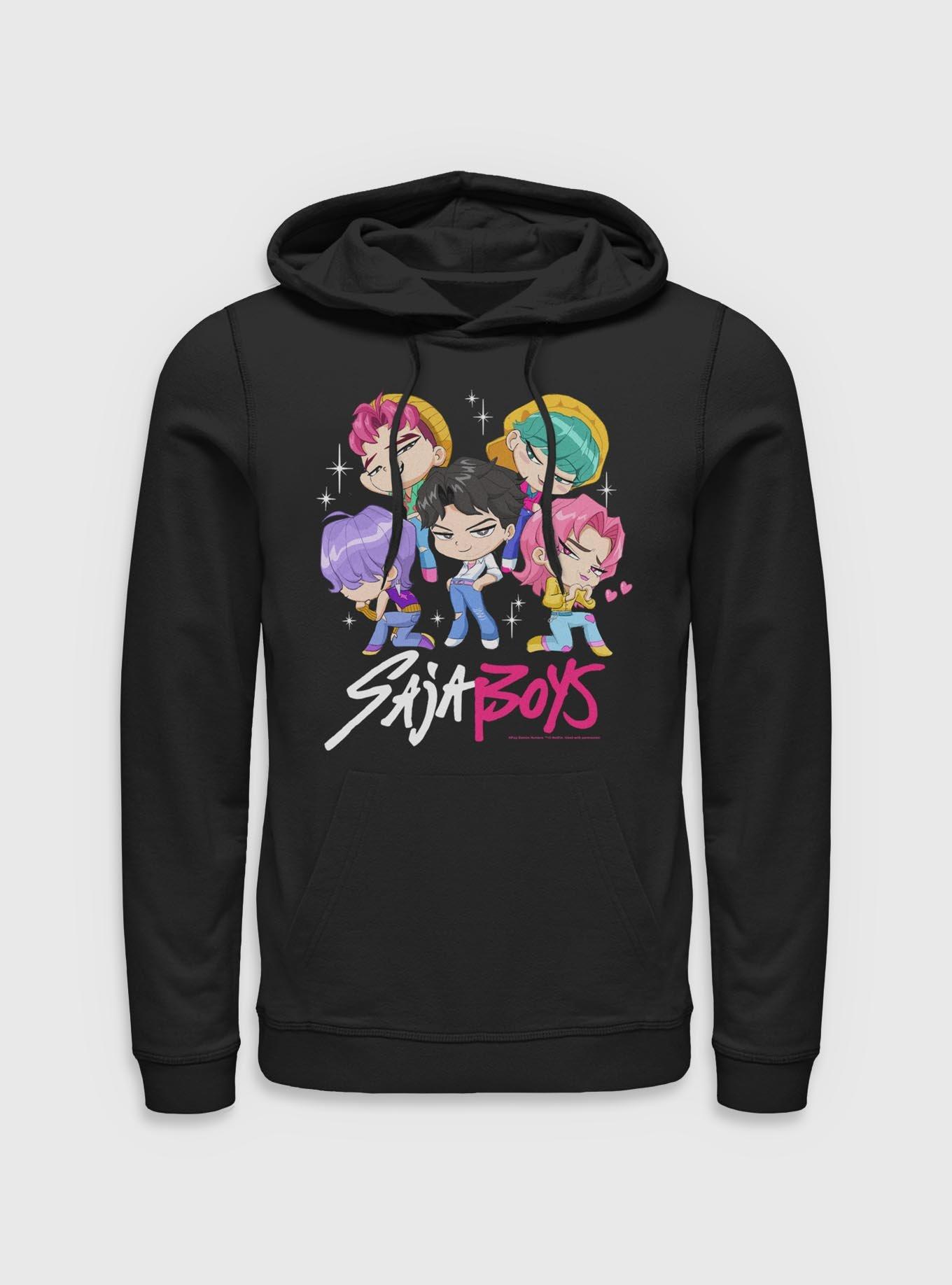 KPop Demon Hunters Chibi Saja Boys Group Hoodie - BLACK | BoxLunch