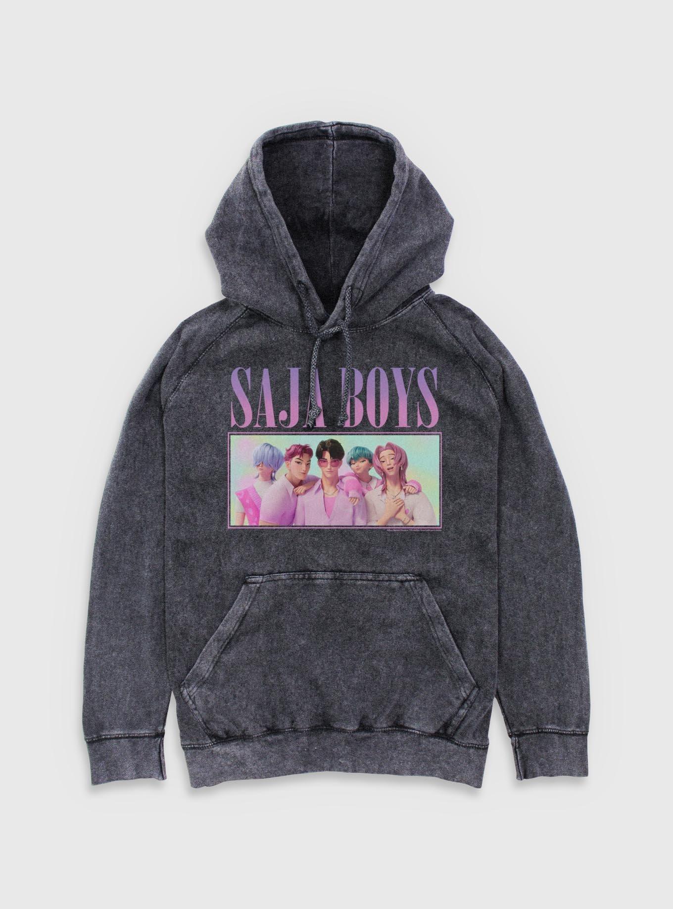 KPop Demon Hunters Saja Boys Group Mineral Wash Hoodie, , hi-res