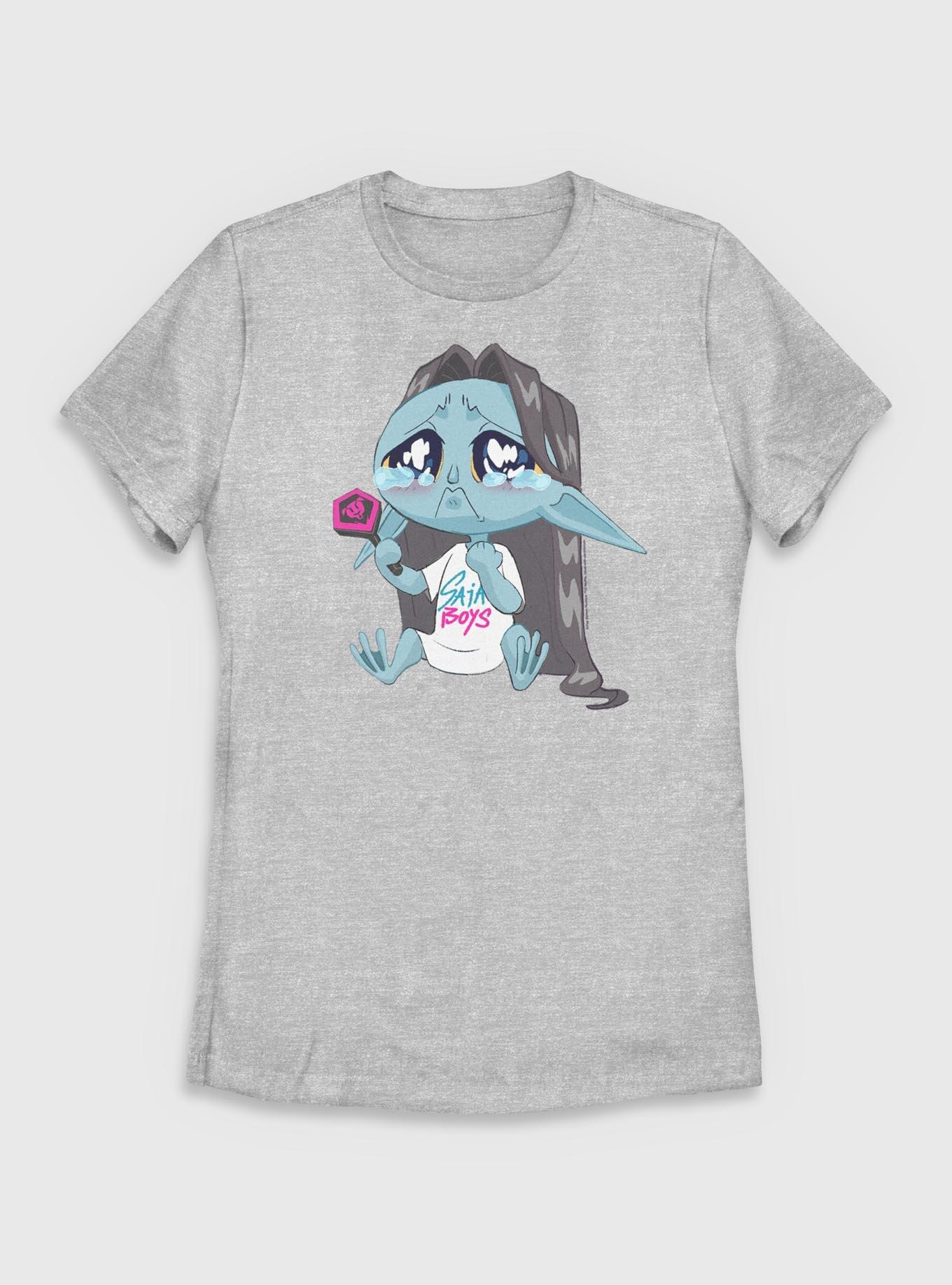 KPop Demon Hunters Chibi Demon Fan Saja Boys Womens T-Shirt, , hi-res