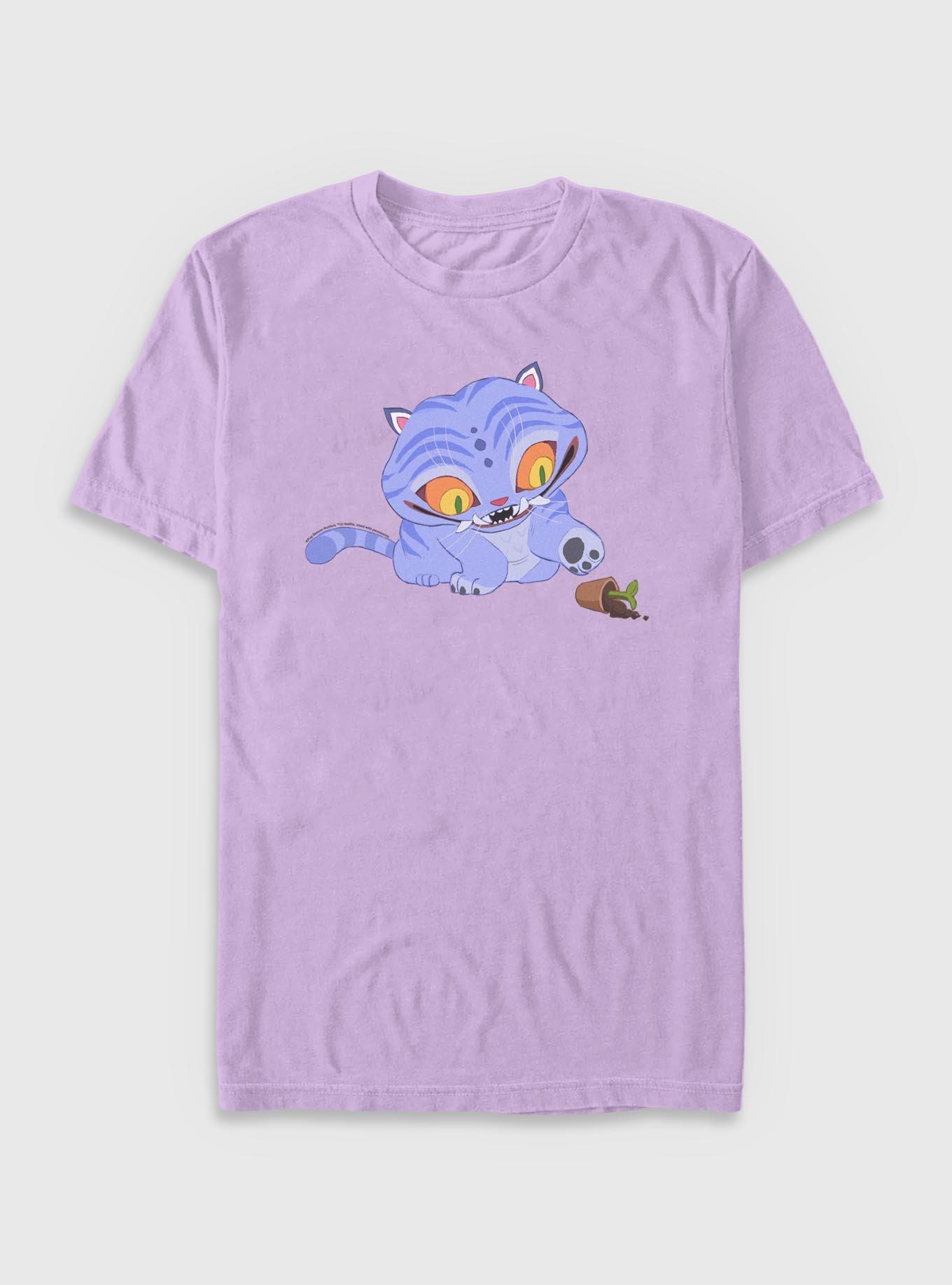 KPop Demon Hunters Chibi Derpy Tiger And Plant Garment Dye T-Shirt, , hi-res