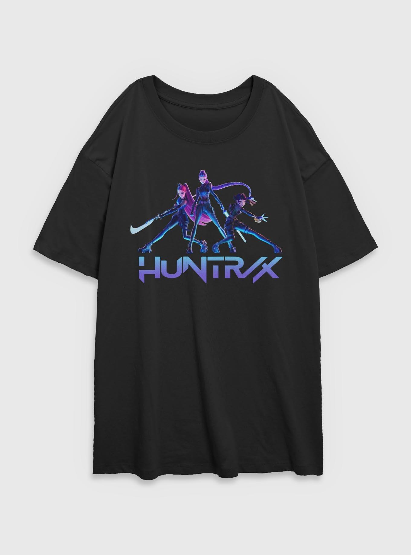 KPop Demon Hunters Battle Huntrix Girls Oversized T-Shirt, BLACK, hi-res