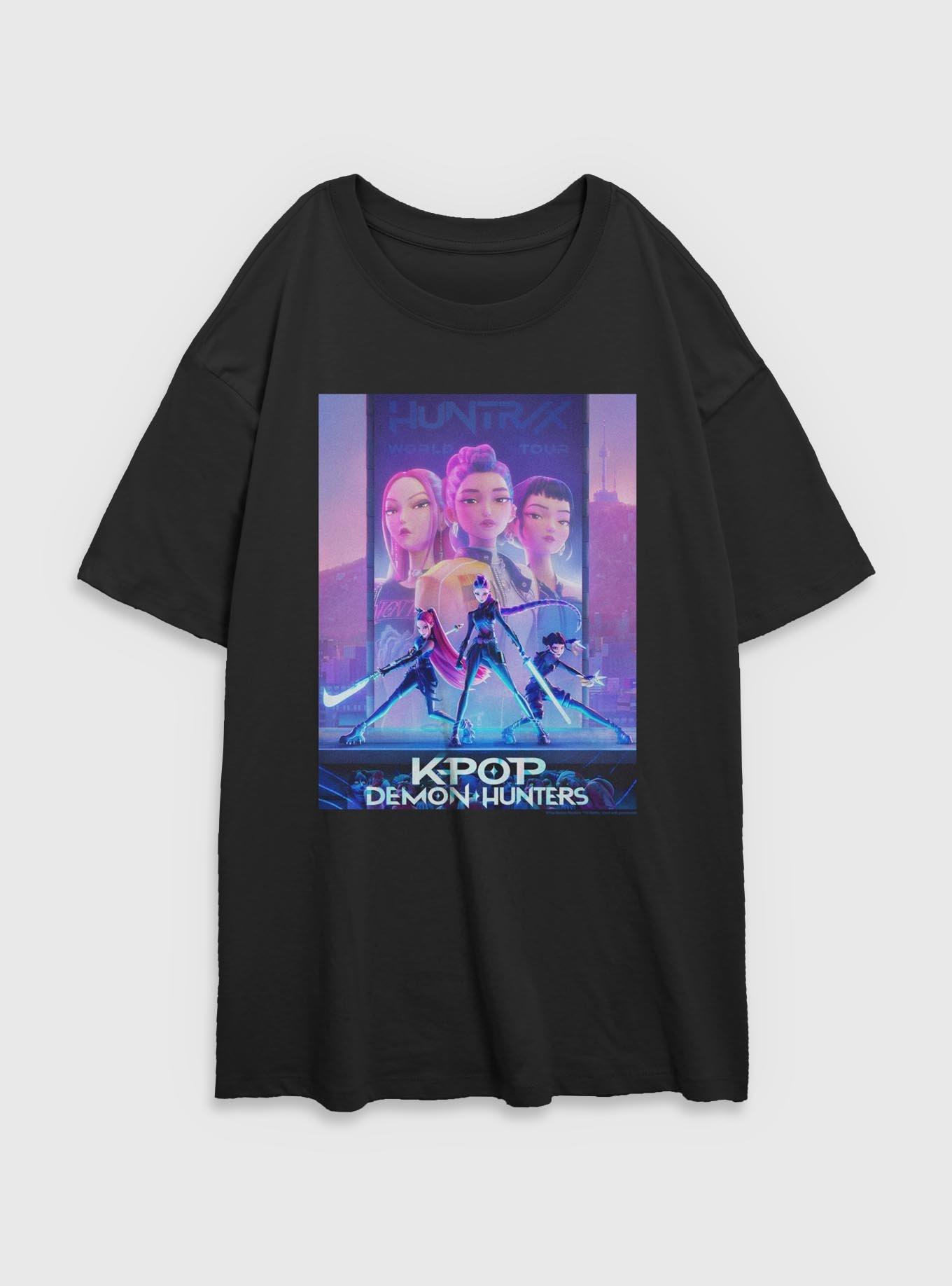 KPop Demon Hunters Poster Girls Oversized T-Shirt, , hi-res
