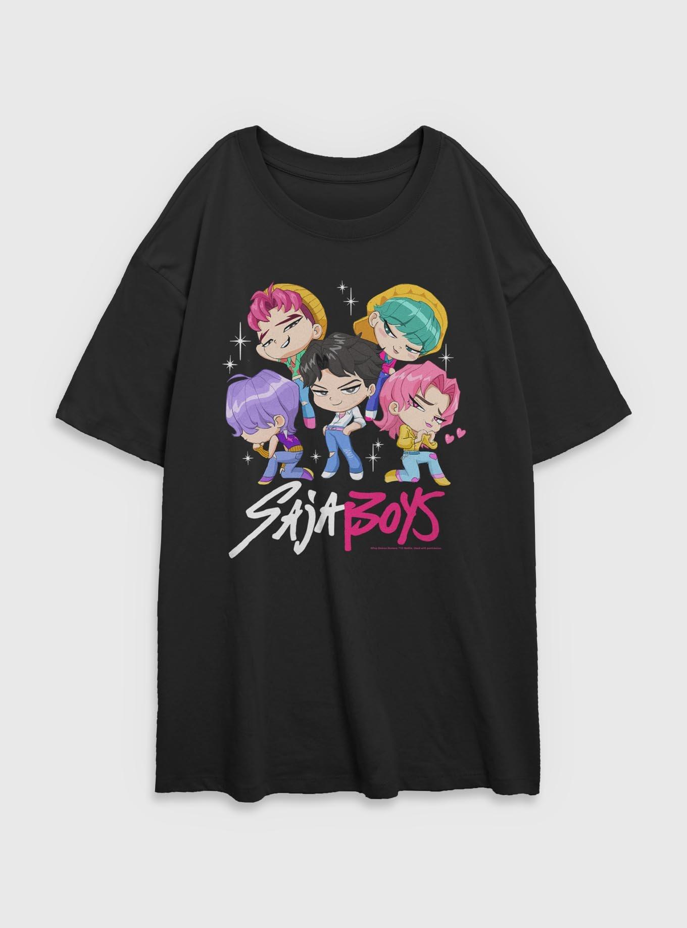 KPop Demon Hunters Saja Boys Chibi Group Girls Oversized T-Shirt, , hi-res
