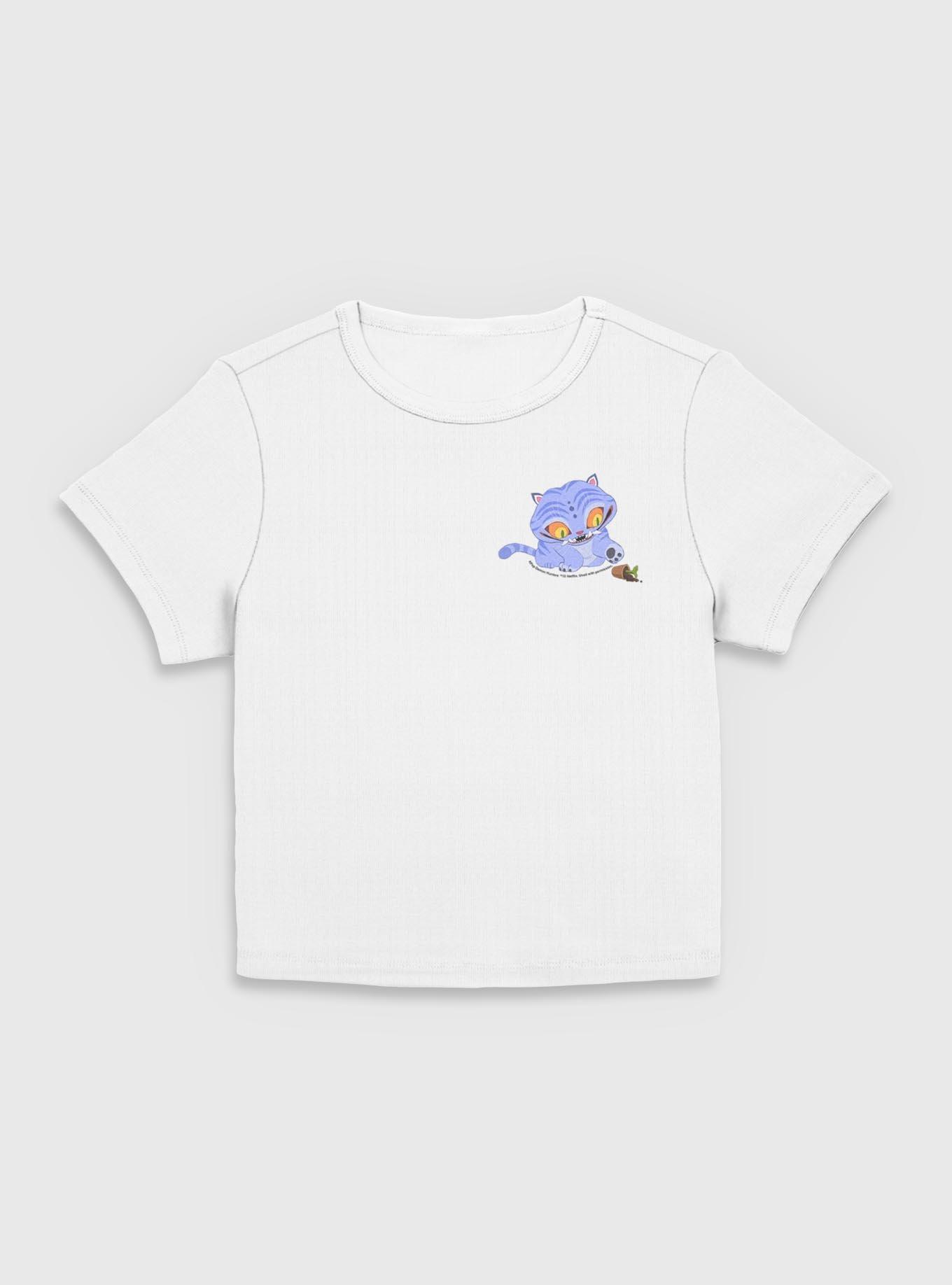 KPop Demon Hunters Chibi Derpy Tiger Pocket Girls Baby T-Shirt, EGRET, hi-res