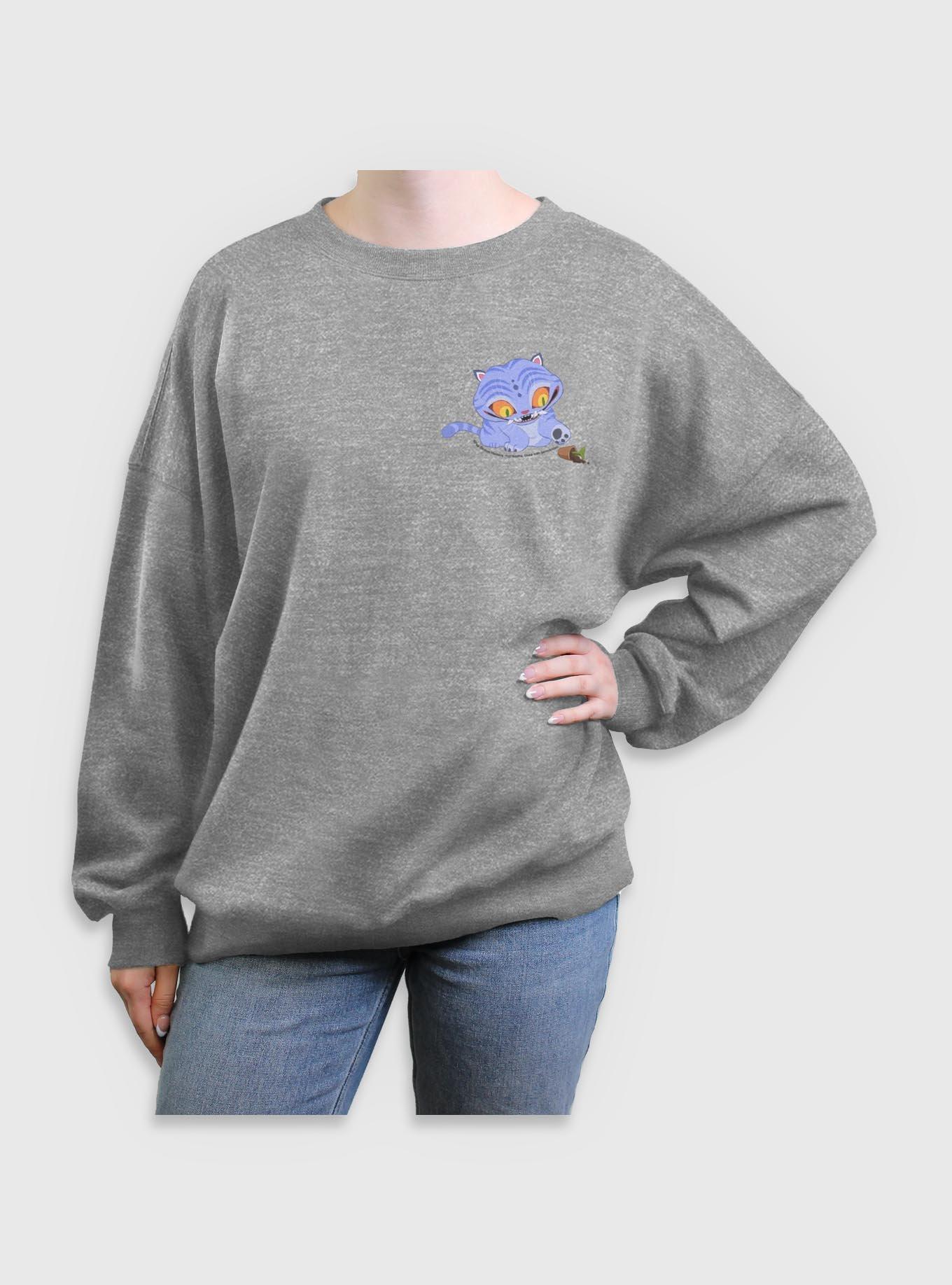 KPop Demon Hunters Chibi Derpy Tiger Pocket Girls Oversized Sweatshirt, , hi-res