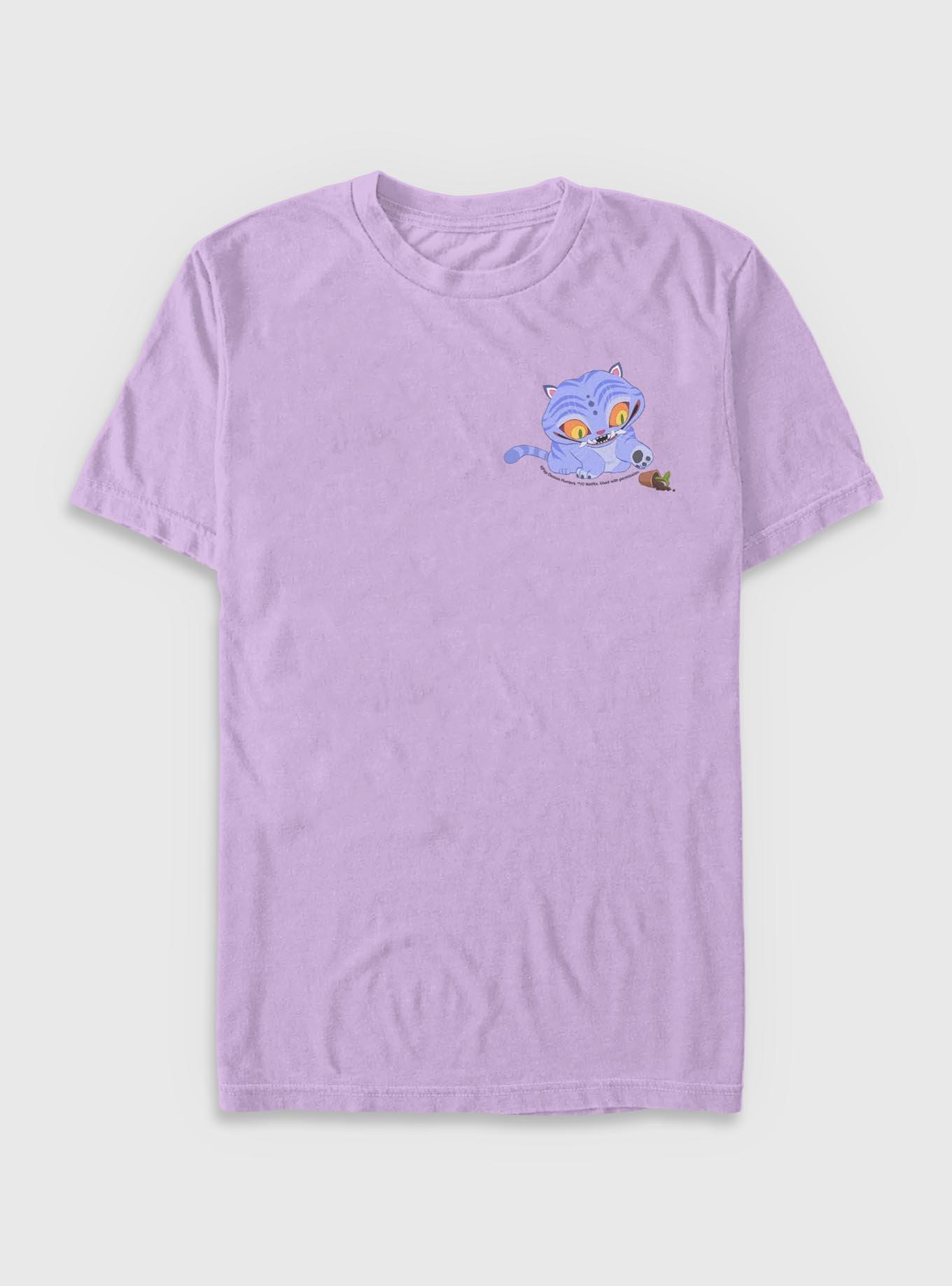KPop Demon Hunters Chibi Derpy Tiger Pocket Garment Dye T-Shirt, ORCHID, hi-res