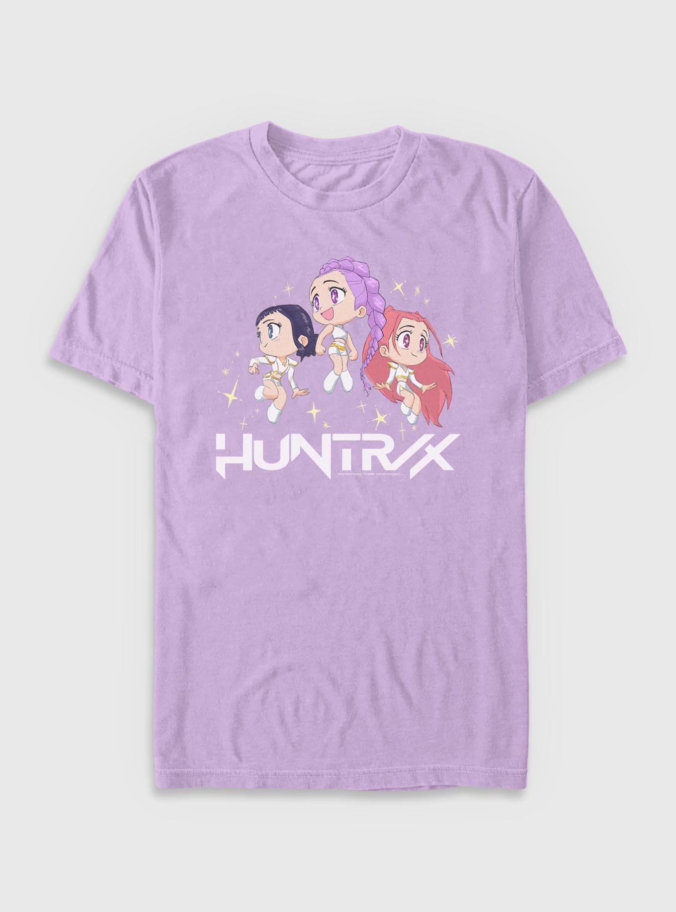 KPop Demon Hunters Chibi Huntrix Sparkles Garment Dye T-Shirt, ORCHID, hi-res