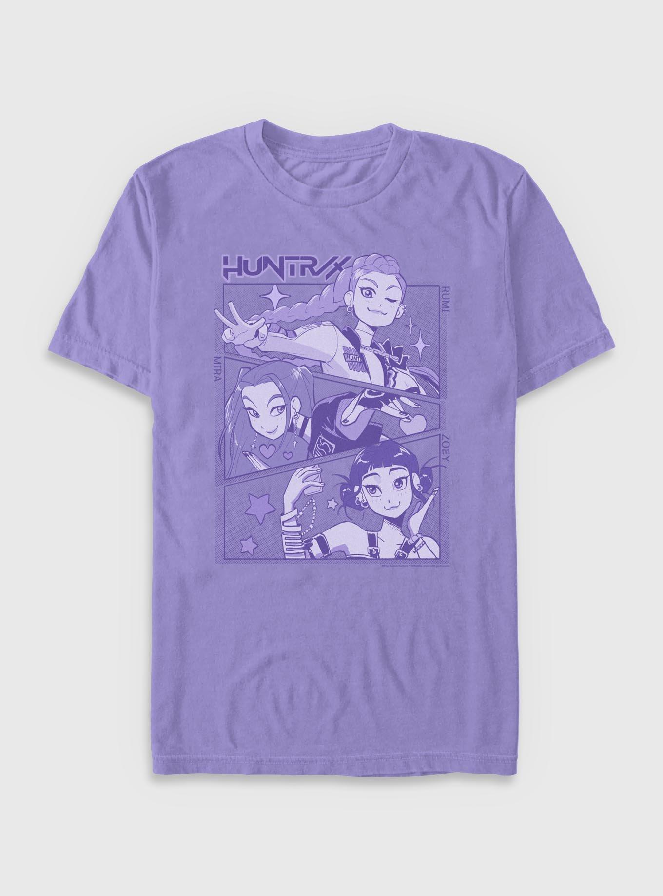KPop Demon Hunters Huntrix Group Panels Garment Dye T-Shirt, , hi-res