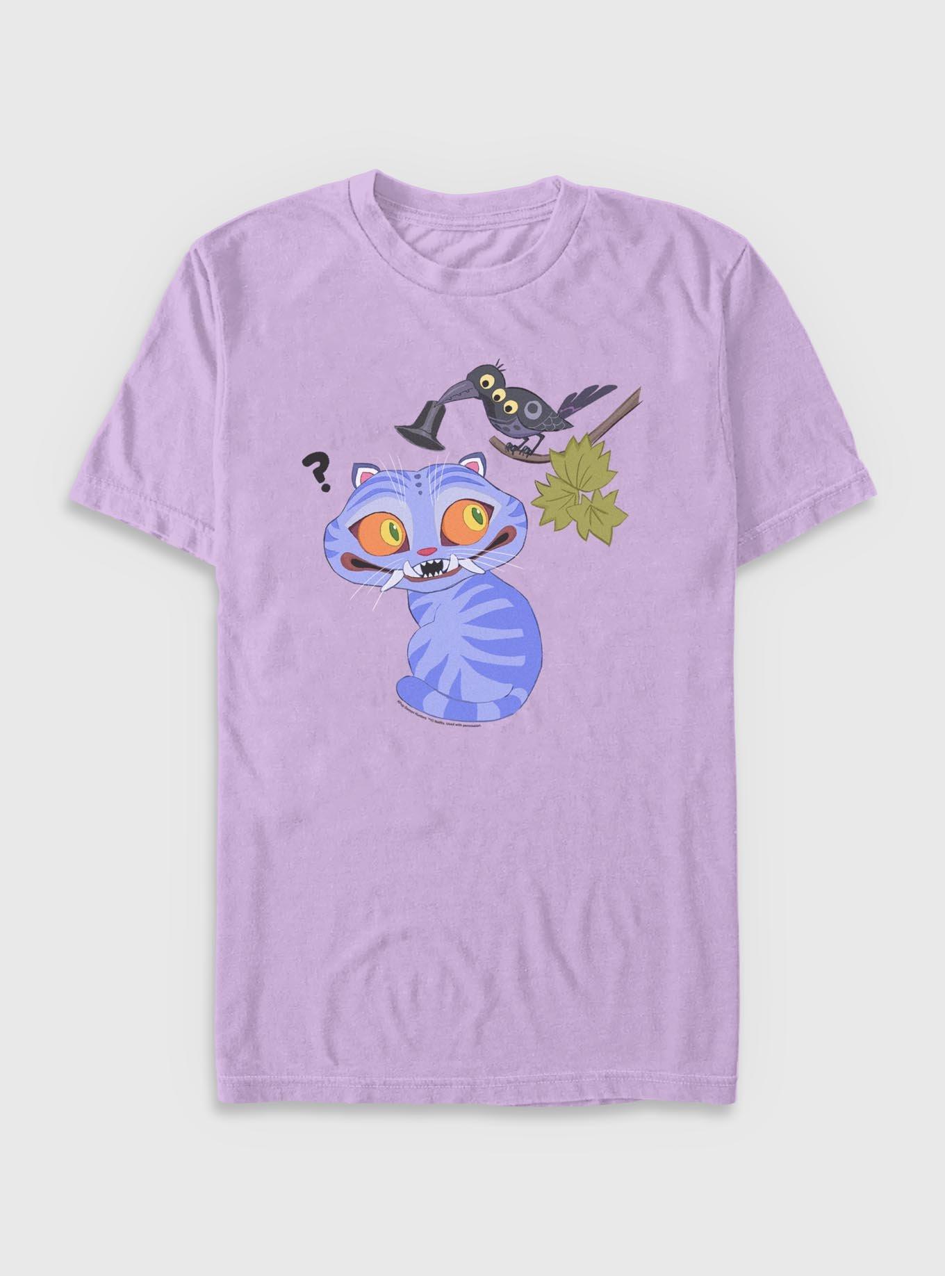 KPop Demon Hunters Derpy Tiger And Sussie Bird Garment Dye T-Shirt, ORCHID, hi-res
