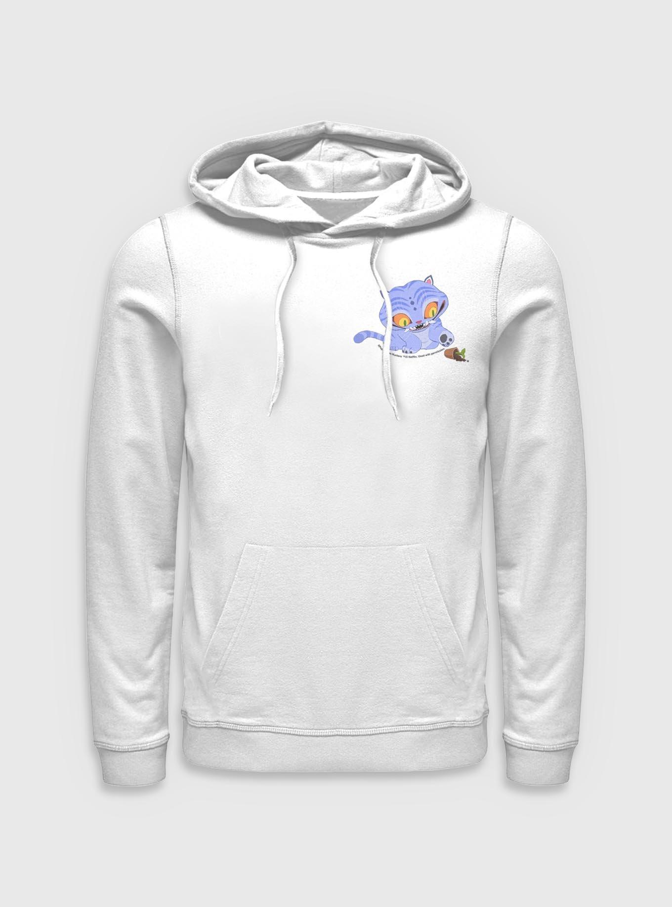 KPop Demon Hunters Chibi Derpy Tiger Pocket Hoodie, WHITE, hi-res