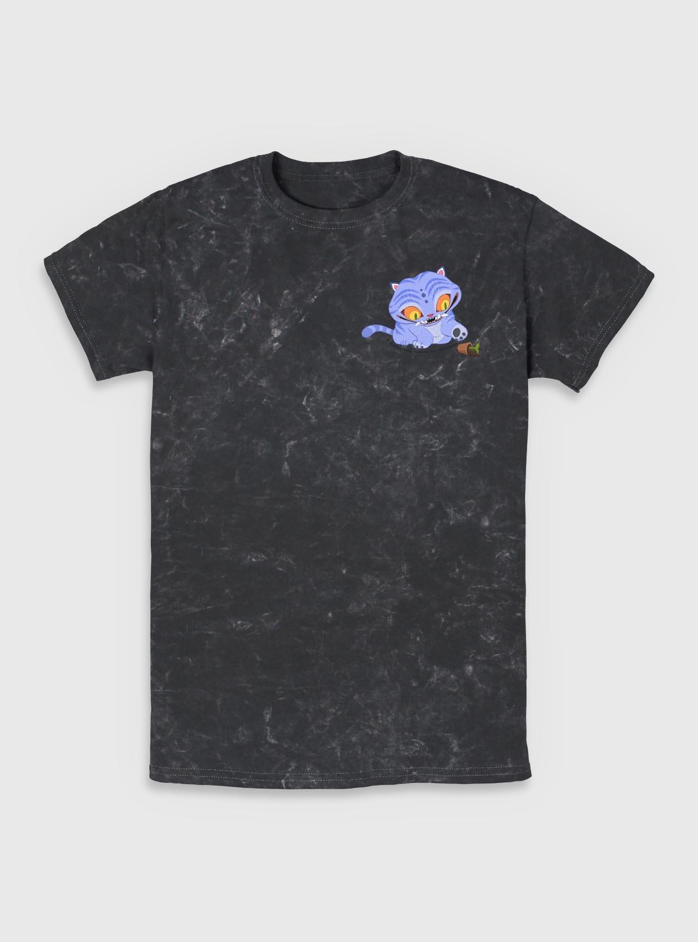 KPop Demon Hunters Chibi Derpy Tiger Pocket Mineral Wash T-Shirt