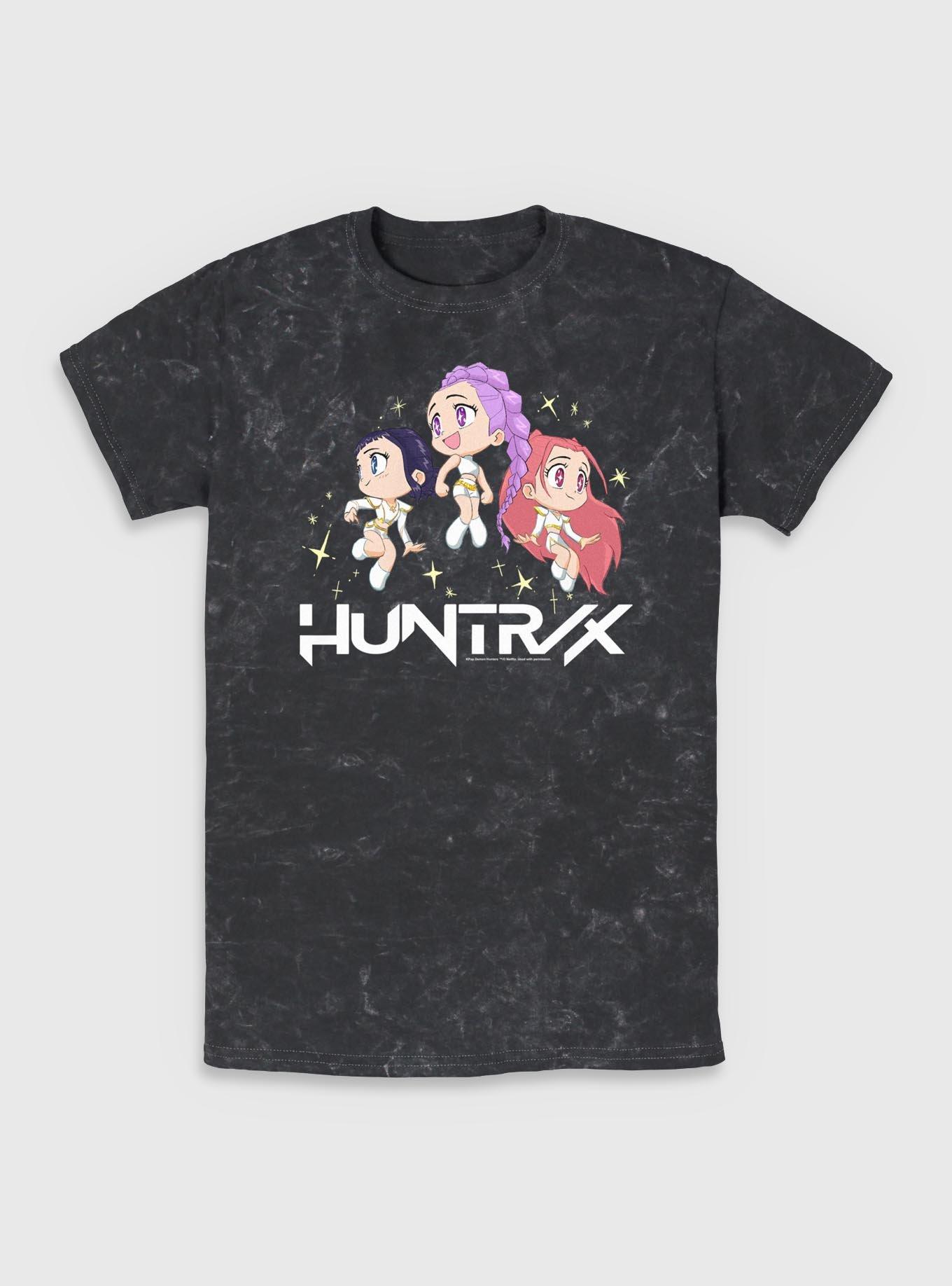 KPop Demon Hunters Chibi Huntrix Sparkles Mineral Wash T-Shirt