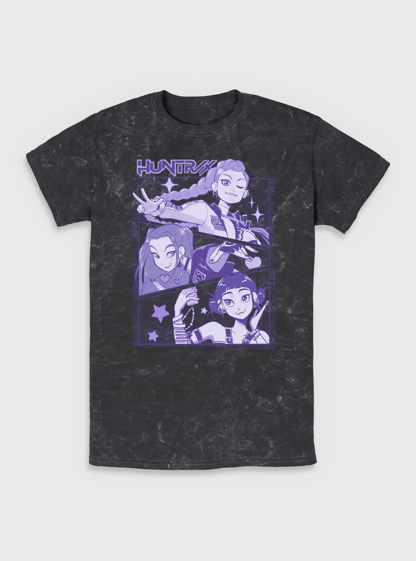 KPop Demon Hunters HUNTR/X Group Panels Mineral Wash T-Shirt