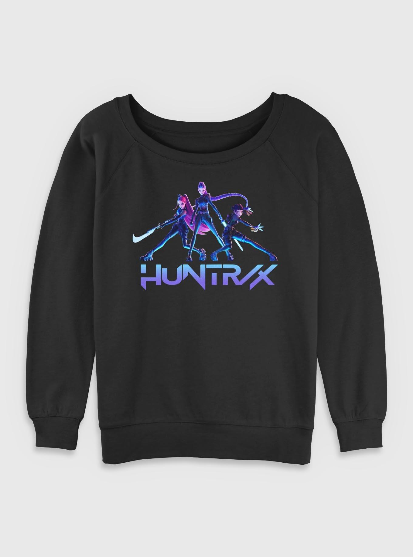 KPop Demon Hunters Battle Huntrix Girls Slouchy Sweatshirt, BLACK, hi-res
