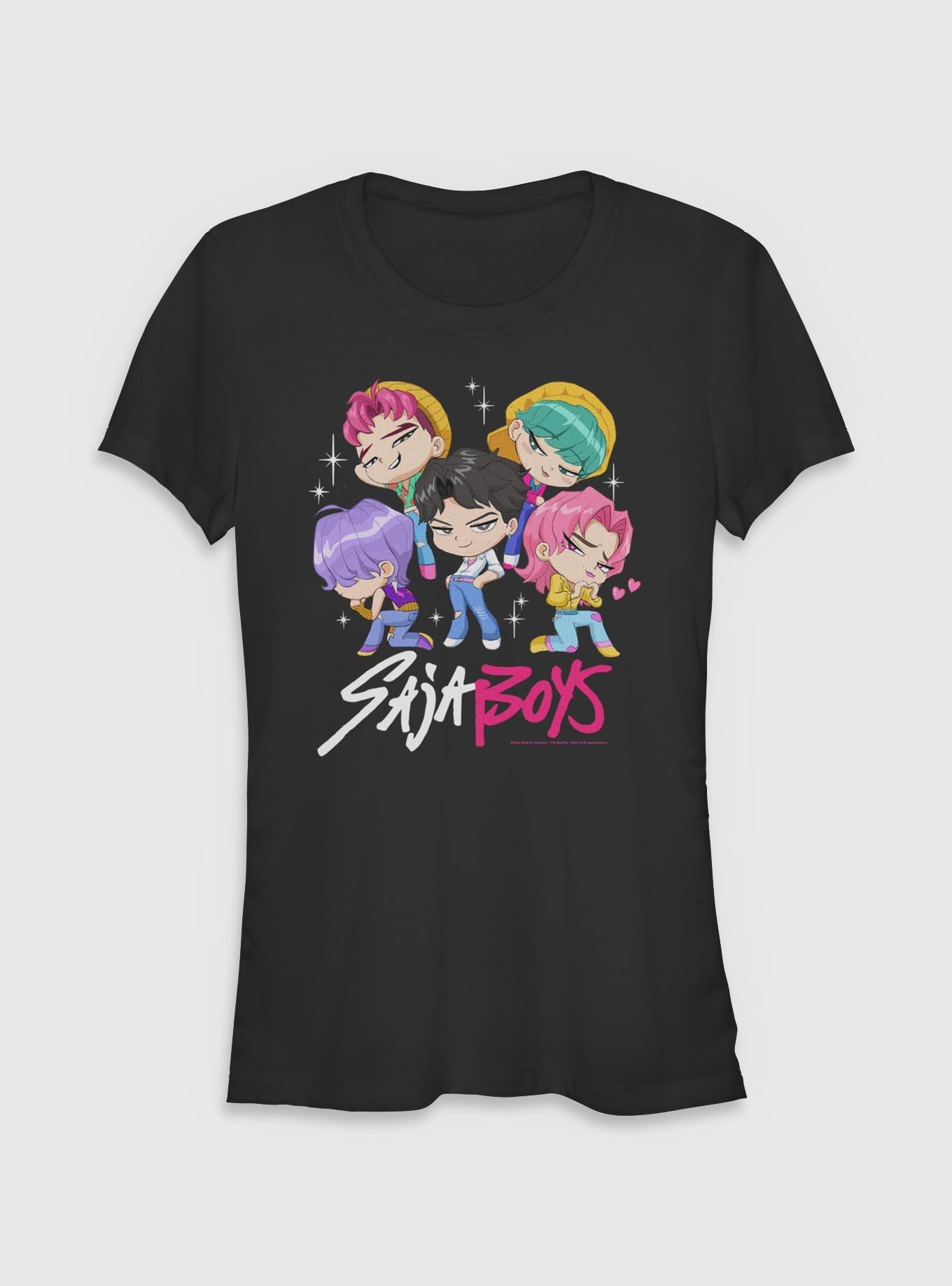 KPop Demon Hunters Saja Boys Chibi Group Girls T-Shirt, , hi-res
