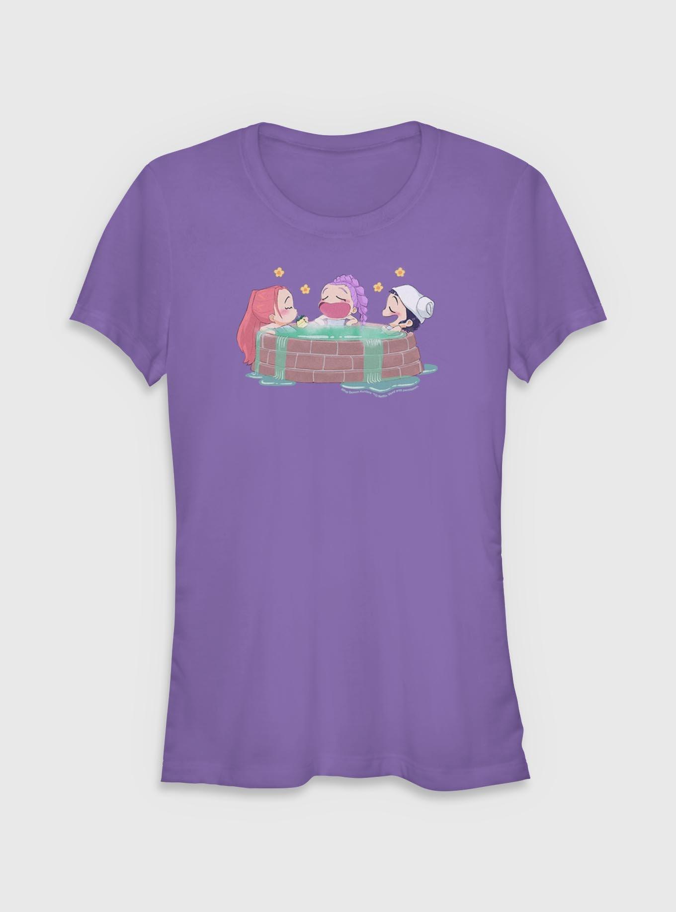 KPop Demon Hunters Huntrix Bath House Girls T-Shirt, PURPLE, hi-res